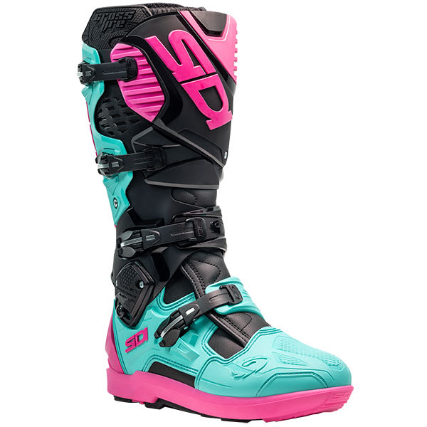 Sidi Crossfire SRS Boots Black Mint Pink FREE UK DELIVERY