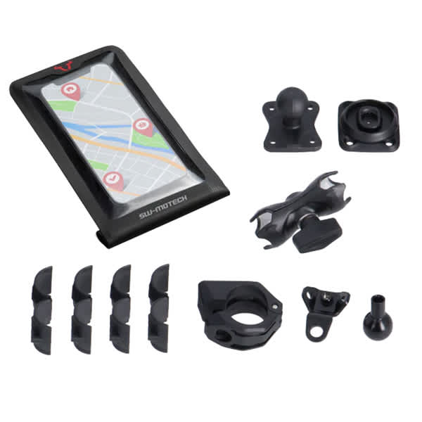 SW Motech SW Motech Universal GPS Mount Kit with Smartphone Drybag for Handlebar / Mirror Thread