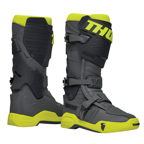Thor Thor Radial Boots - Grey / Fluo Yellow