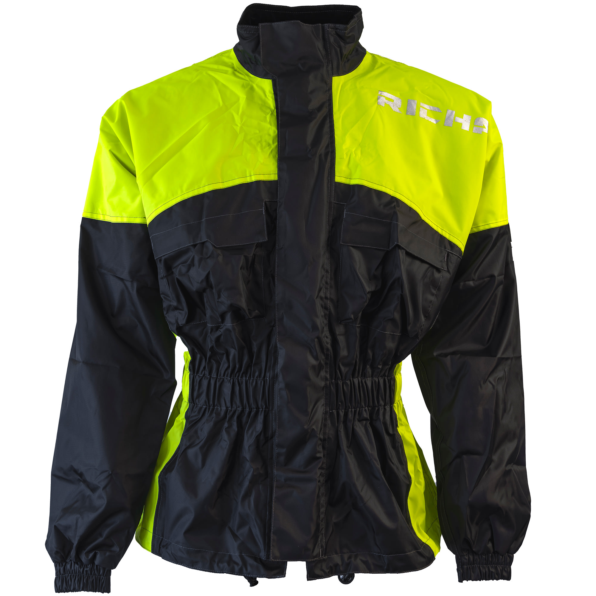 Richa Rain Warrior Jacket - Black / Fluo Yellow - FREE UK DELIVERY