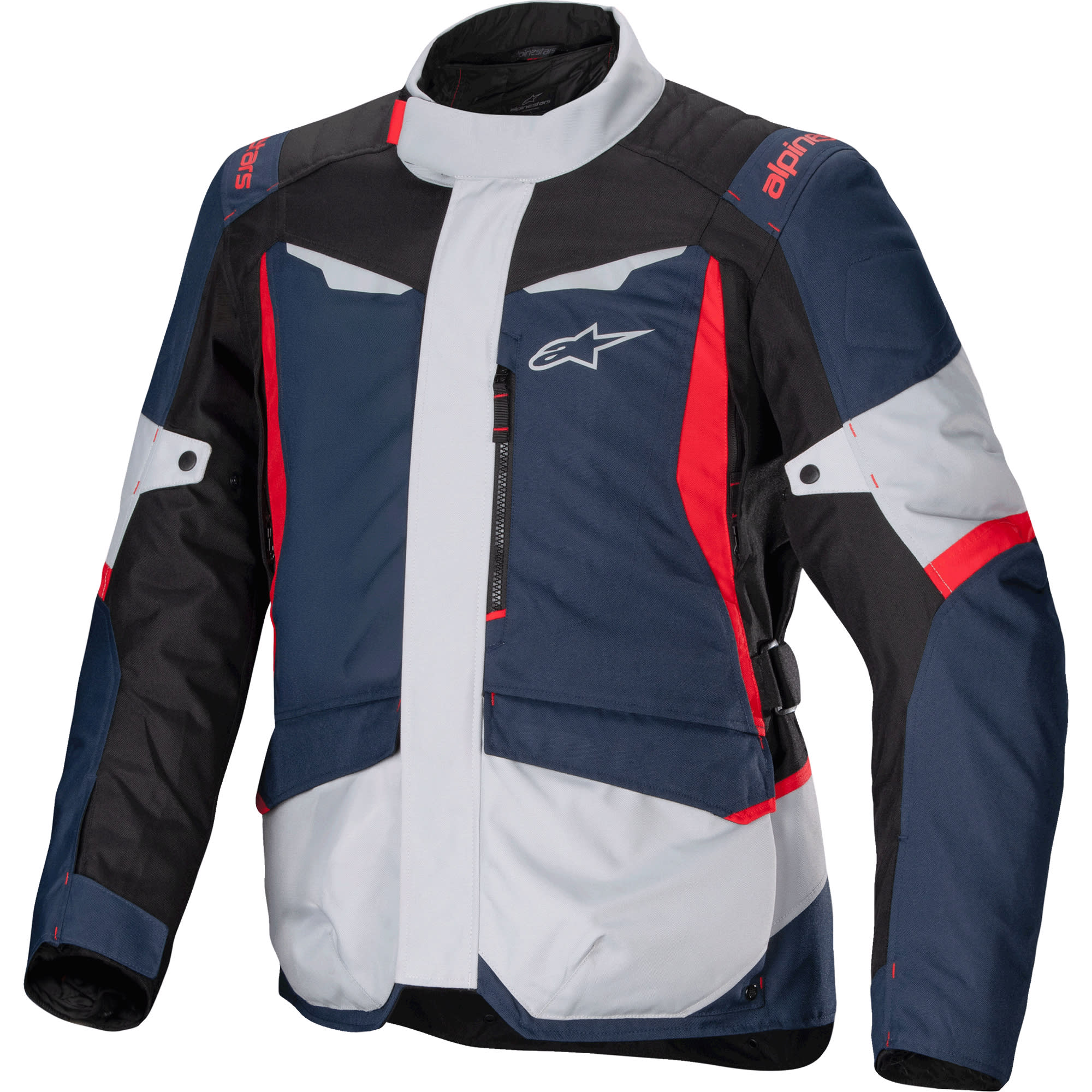 Alpinestars Alpinestars ST-1 Waterproof Textile Jacket - Dark Blue / Black / Bright Red