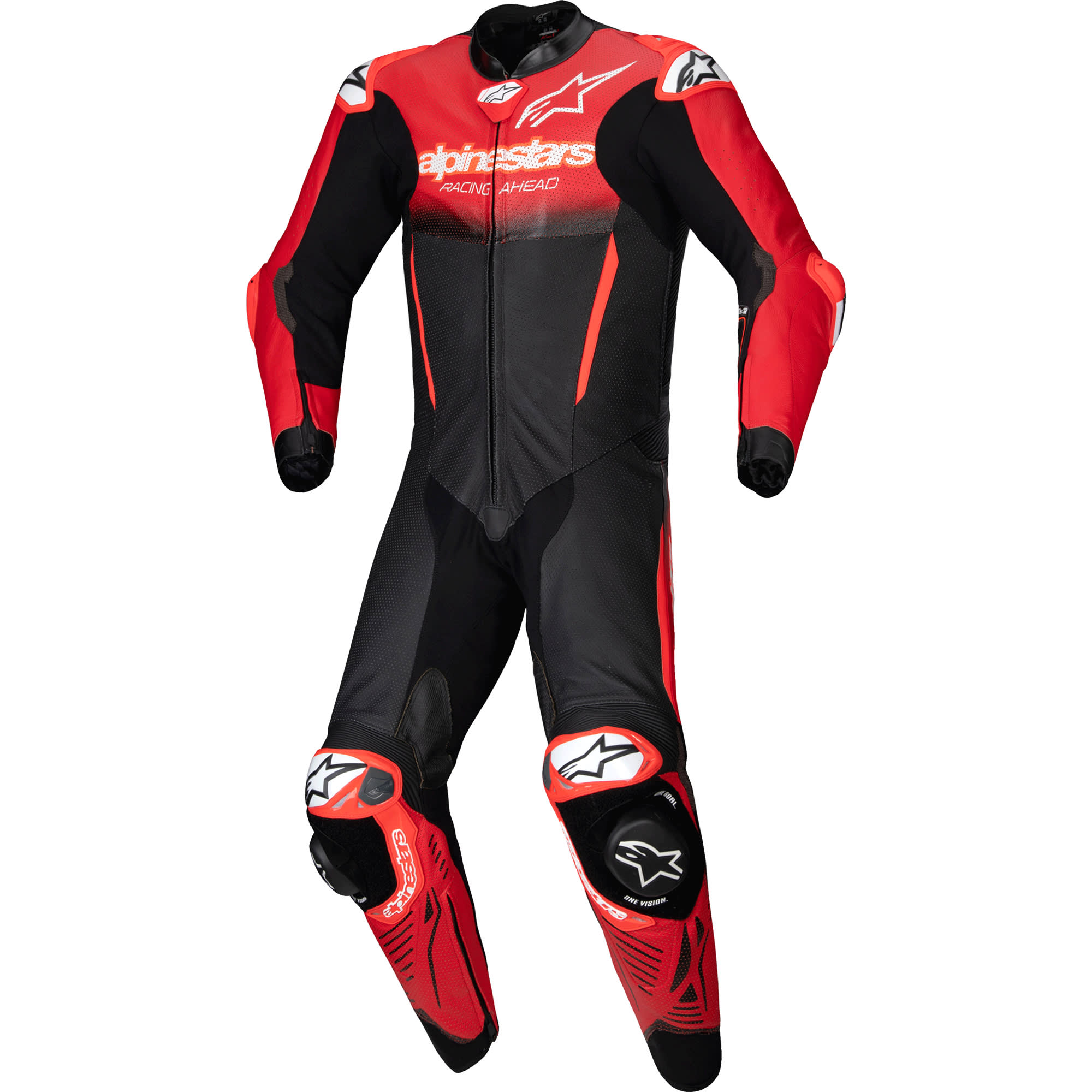 Alpinestars Alpinestars GP-R7 One Piece Leather Suit - Black / Mid Red