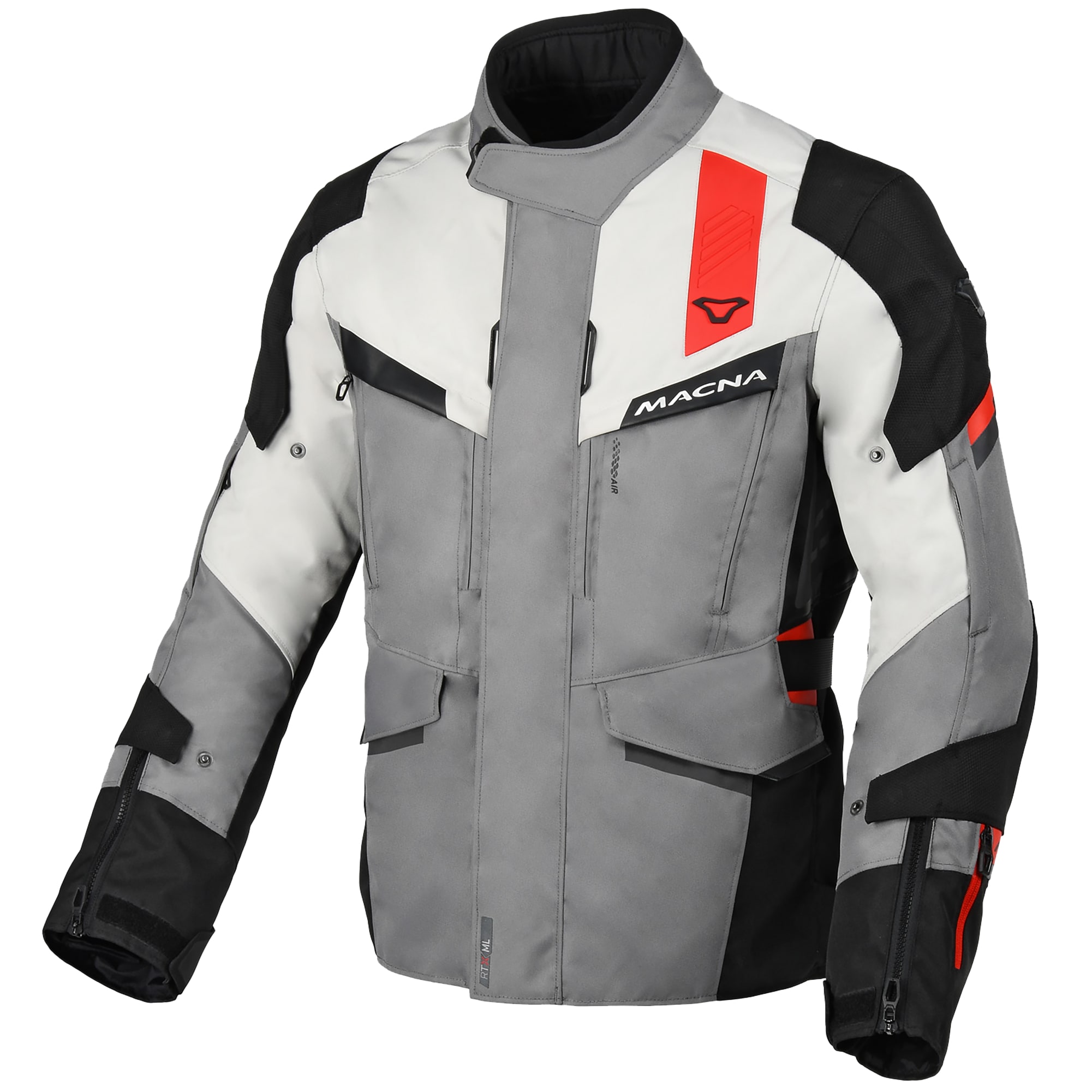 Macna Macna Zastro Textile Jacket - Grey / Black / Red