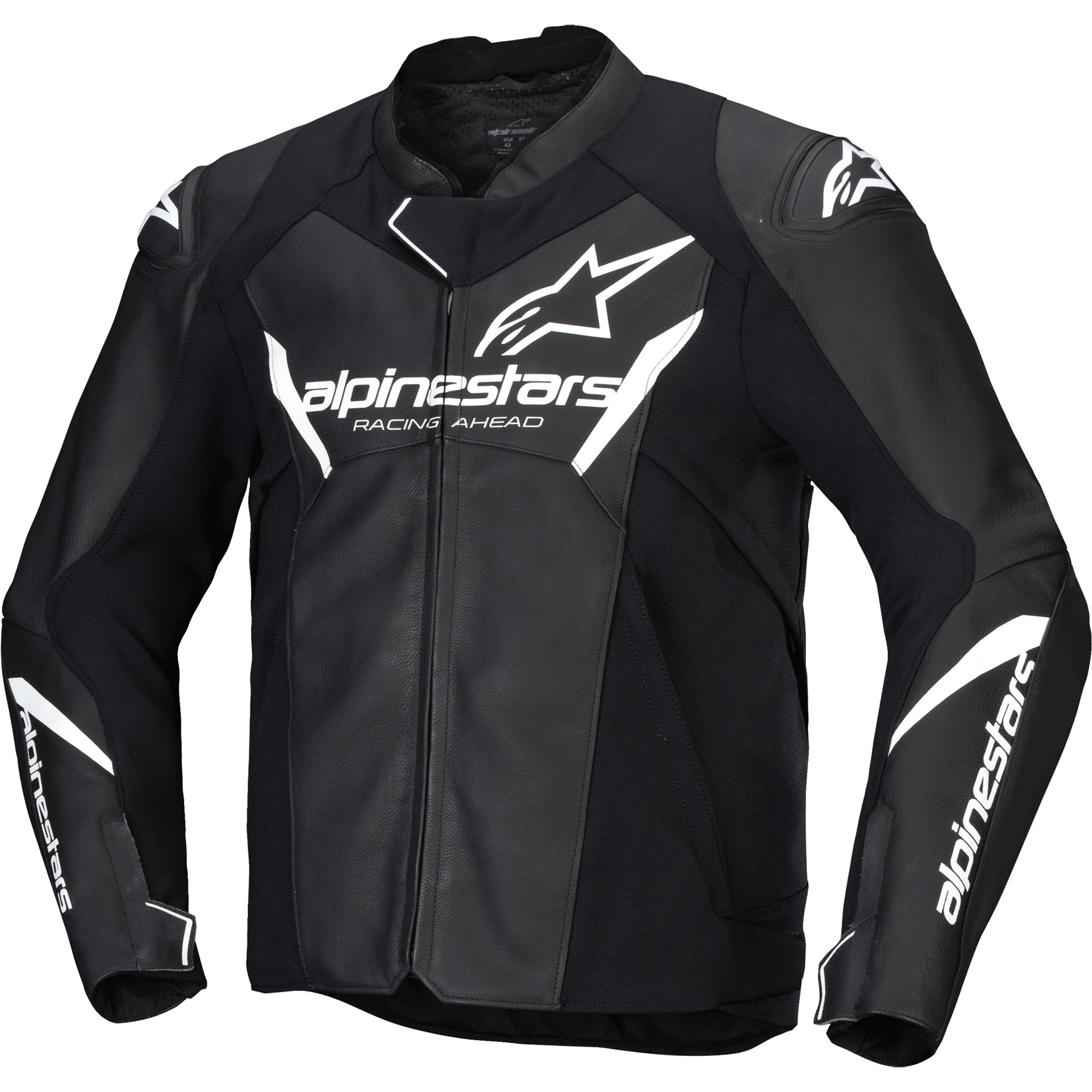 Alpinestars Alpinestars Faster V3 Leather Jacket - Black / White