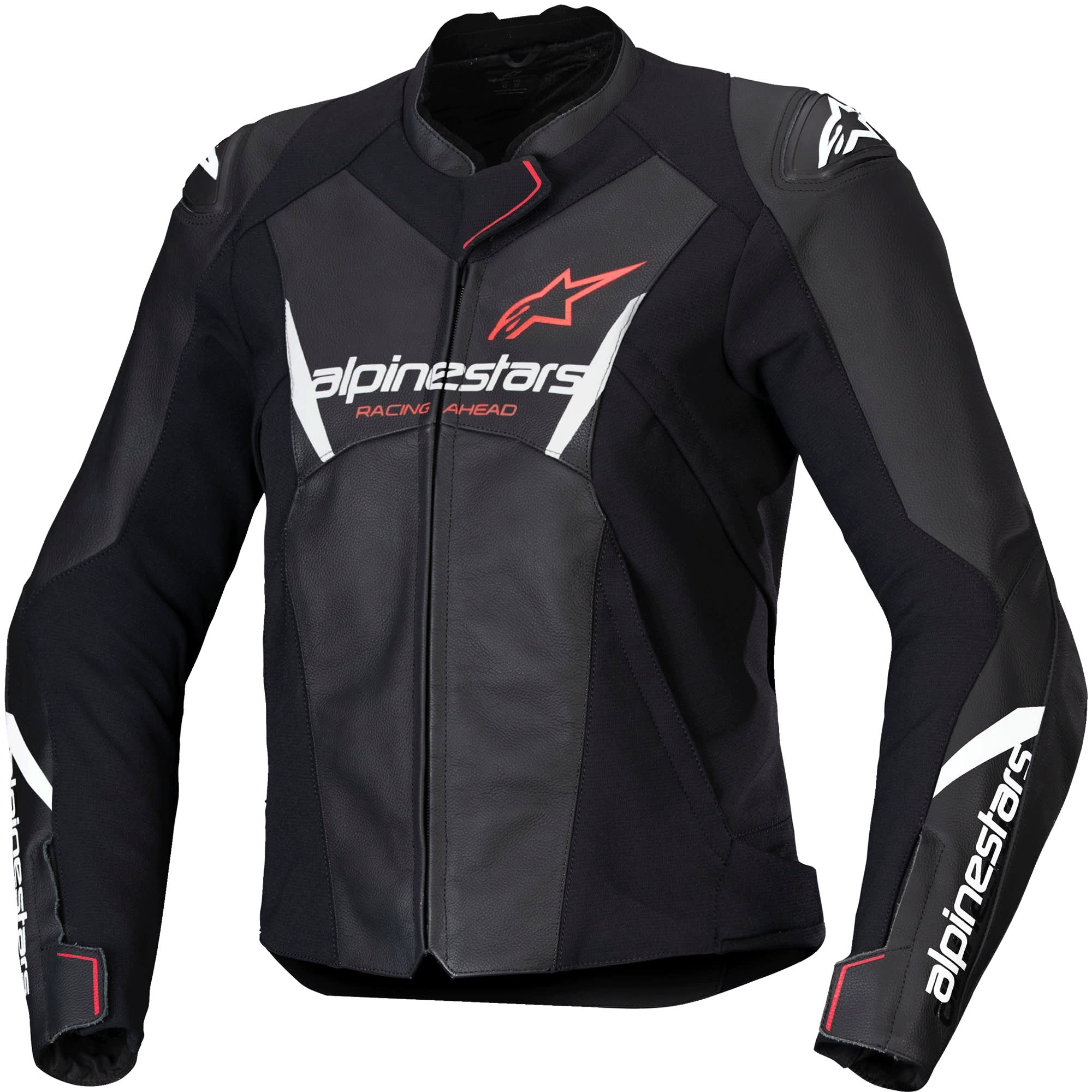 Alpinestars Alpinestars Stella Faster V3 Leather Jacket - Black / White / Fluo Coral