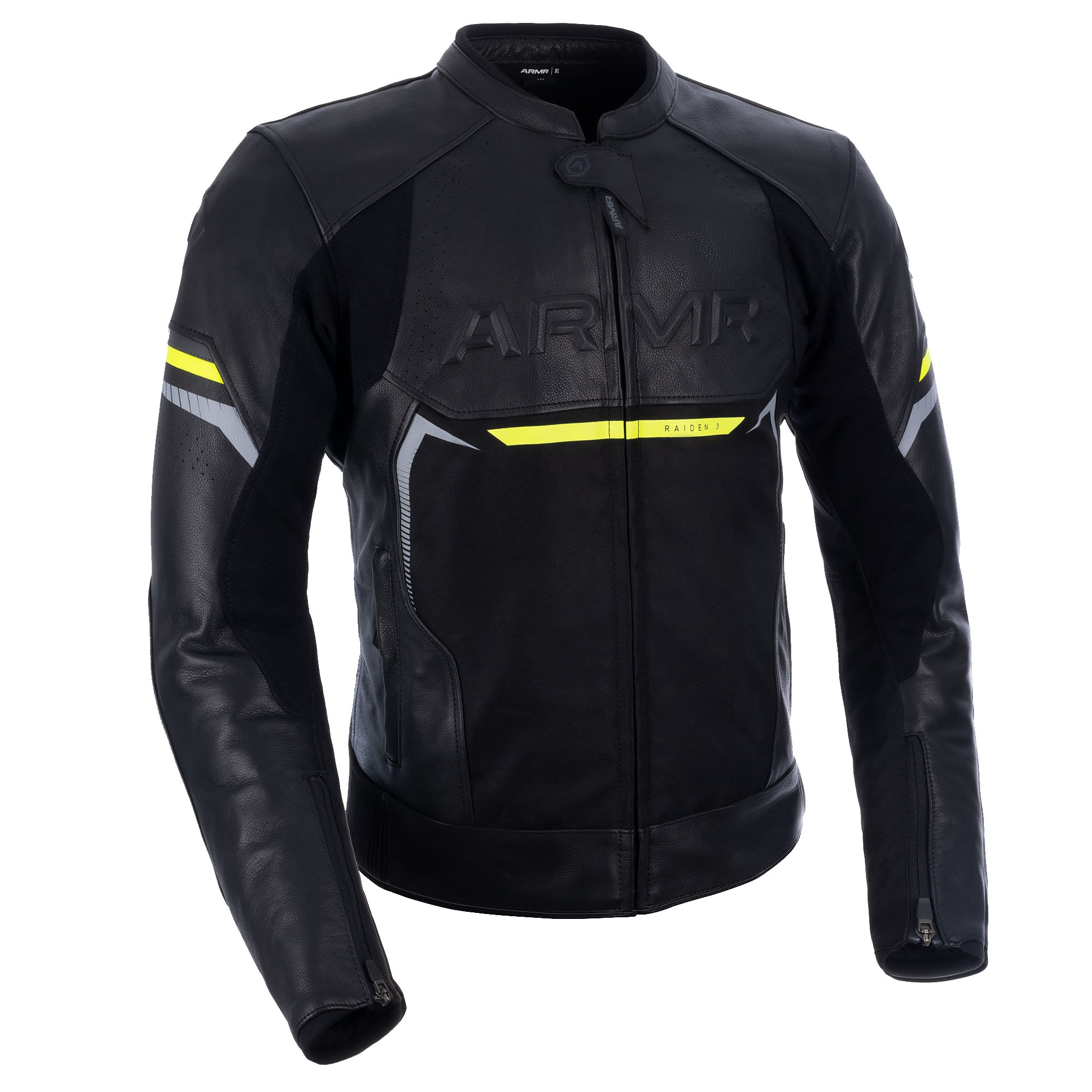 ARMR ARMR Raiden 3.0 Leather Jacket - Black / Yellow