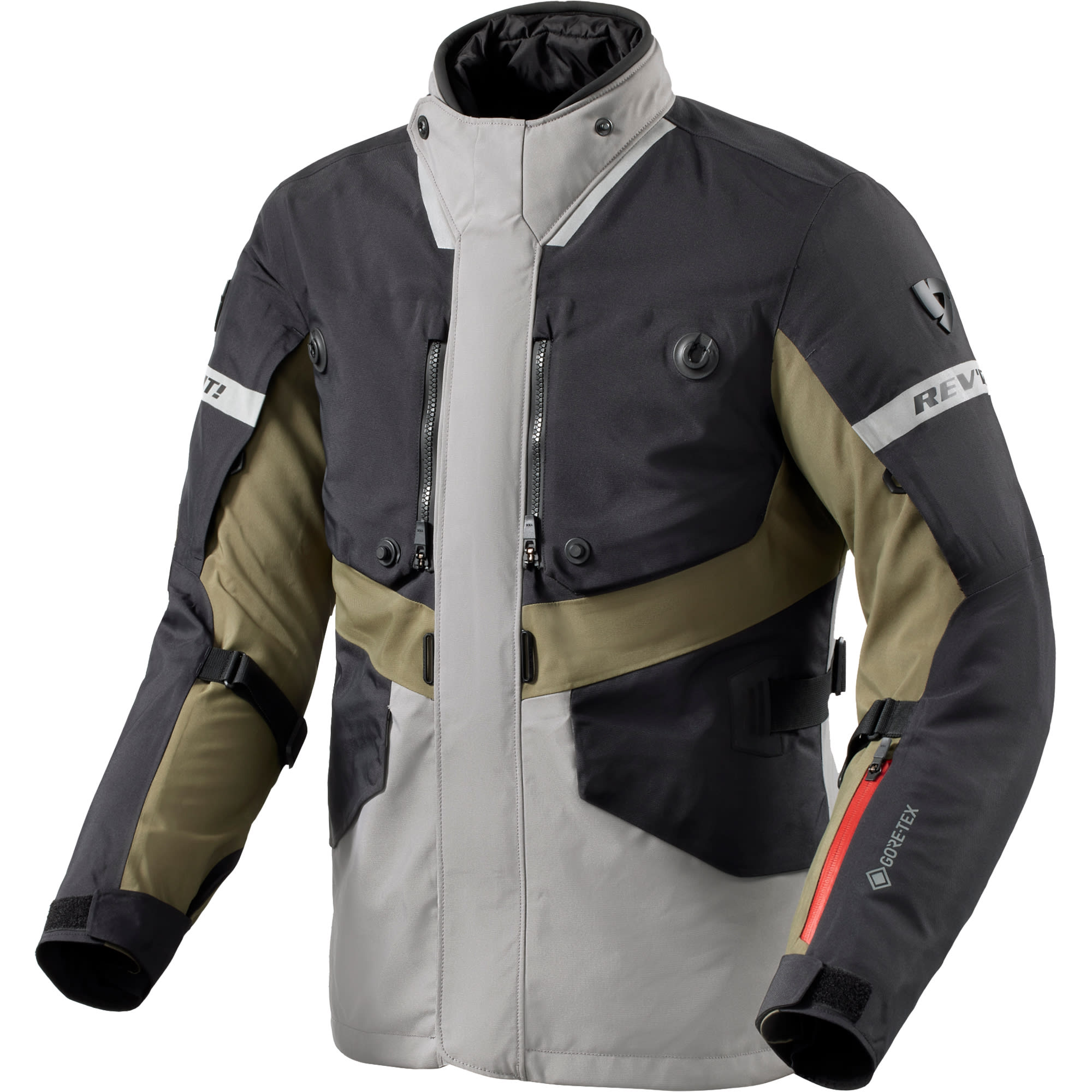 Rev'it Rev'it Neptune 3 Gore-Tex Textile Jacket - Black / Dark Green