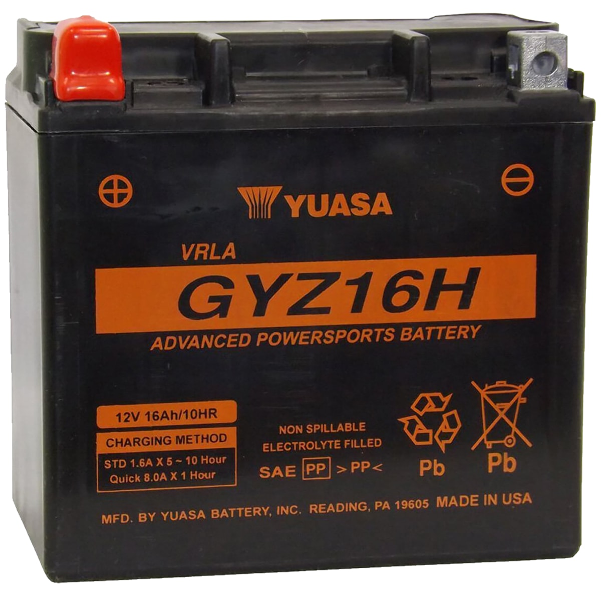 Yuasa Yuasa Motorcycle Battery GYZ16H