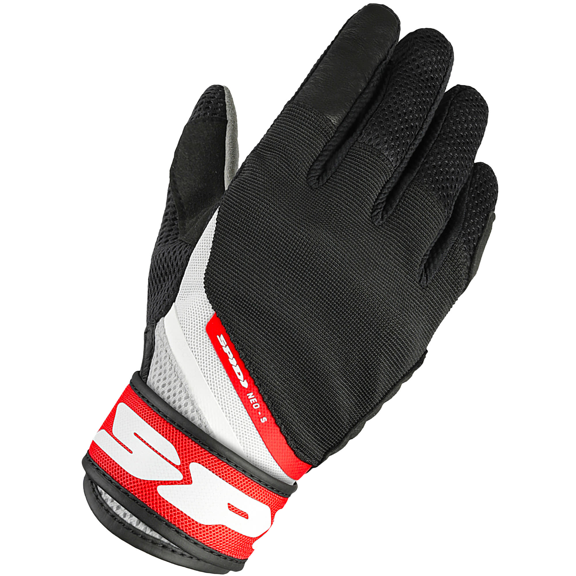 Spidi Spidi Neo-S Textile Gloves - Black / White / Red