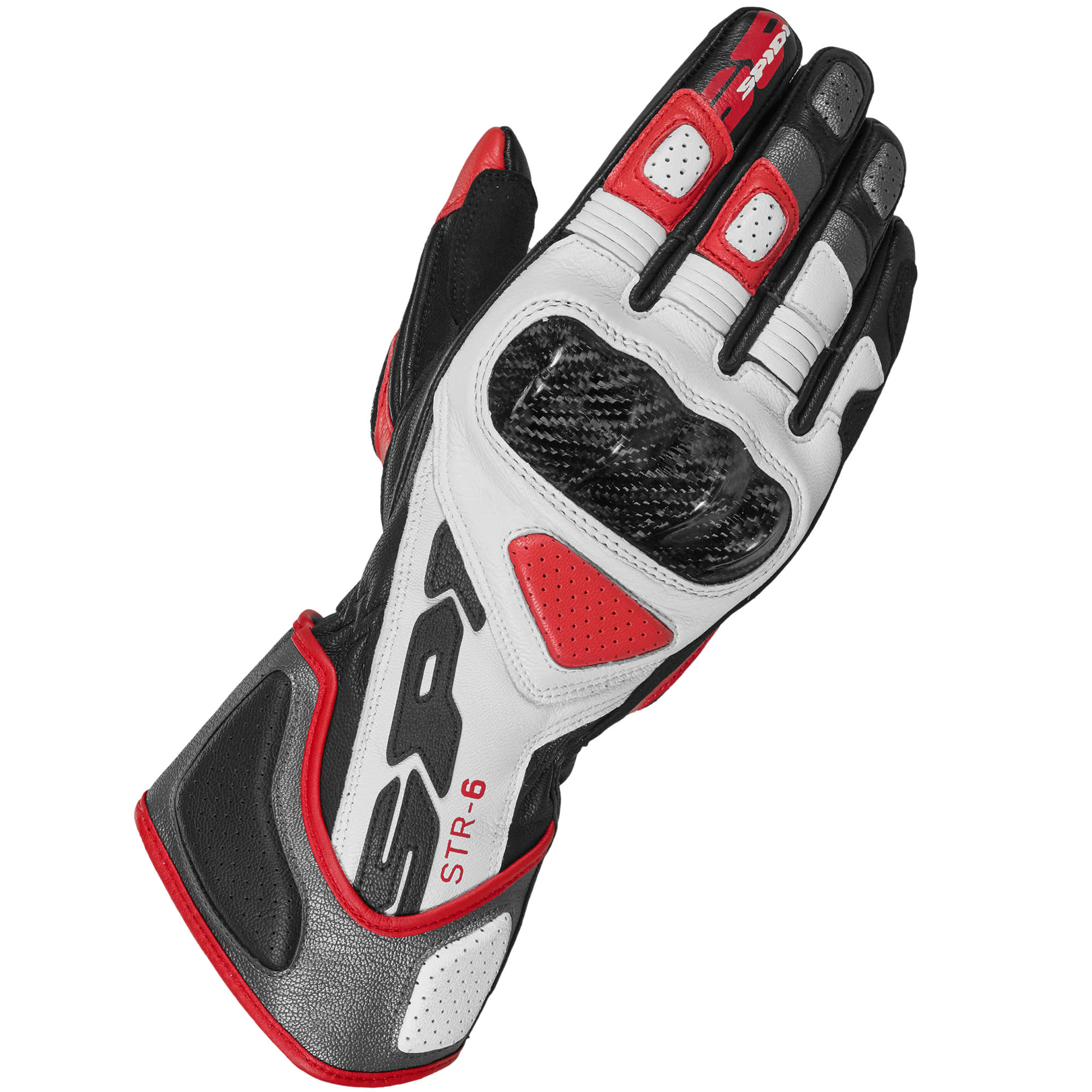 Spidi Spidi STR-6 Leather Gloves - Black / Red / White