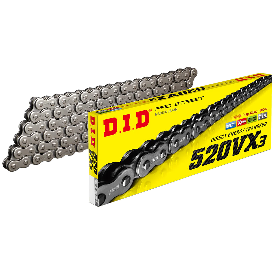 D.I.D D.I.D Heavy Duty Drive Chain - 520 Pitch VX3 - Steel