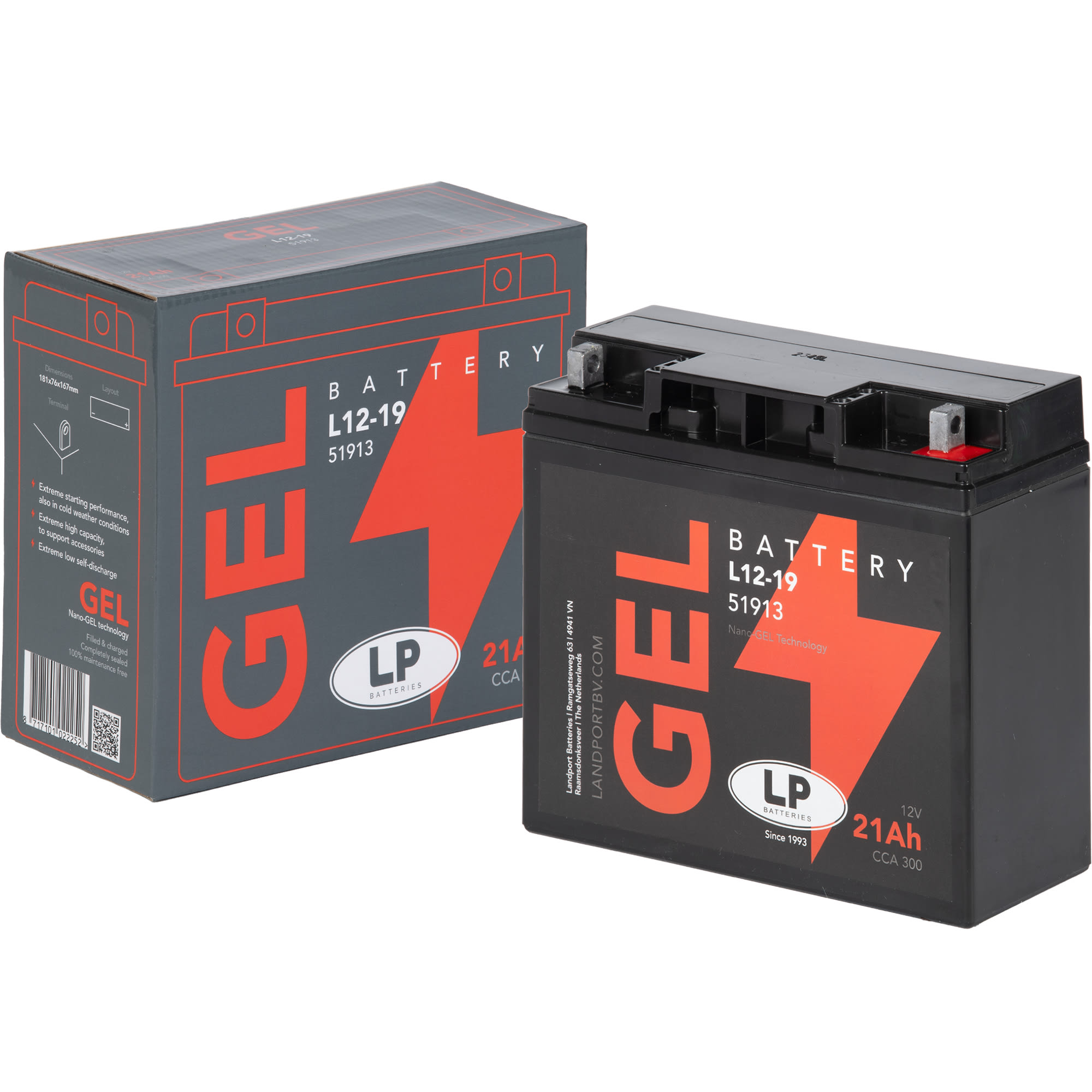 Landport Landport Motorcycle Battery - G12-19 51913