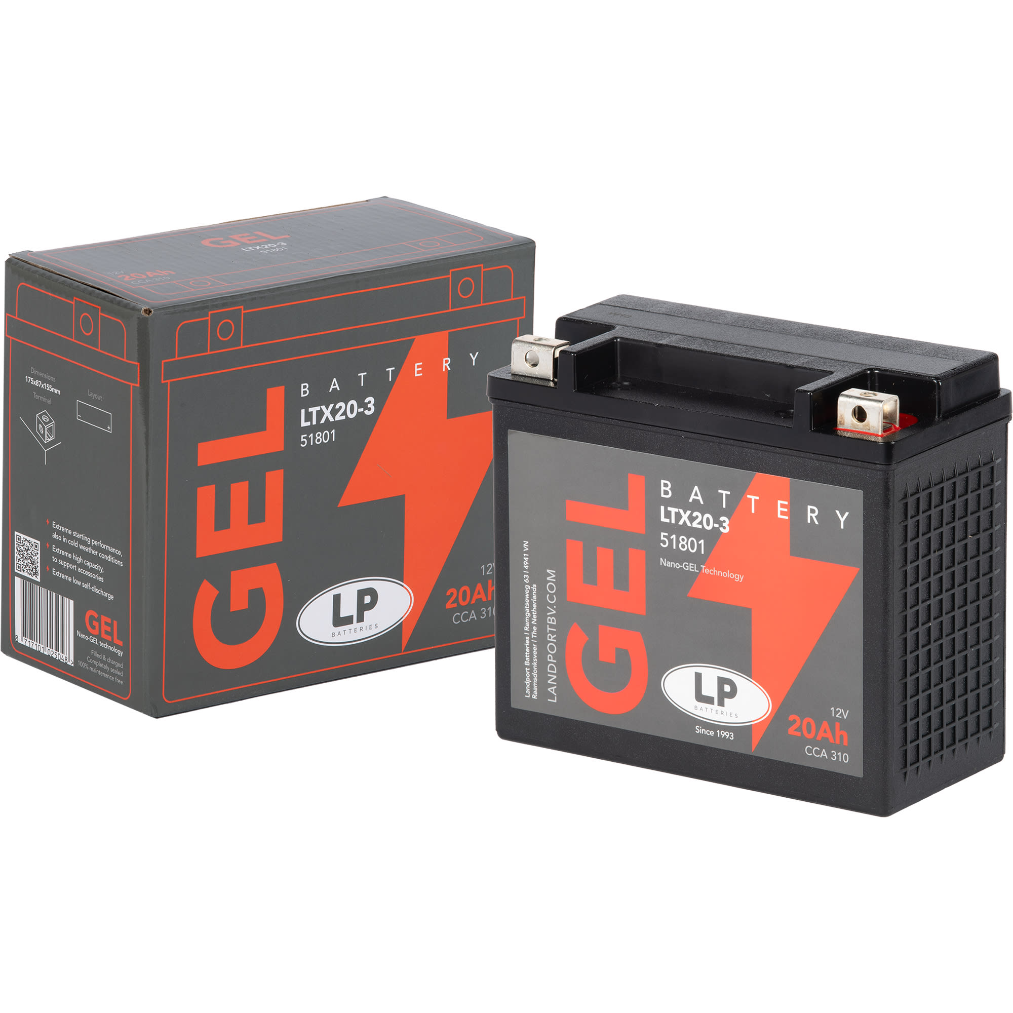 Landport Landport Motorcycle Battery - GTX20-3 52014