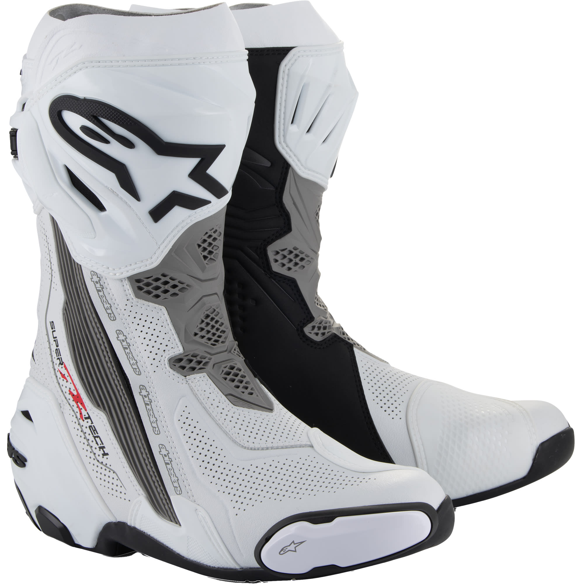 Alpinestars Alpinestars Supertech R Vented Boots - White / Mid Grey / Black