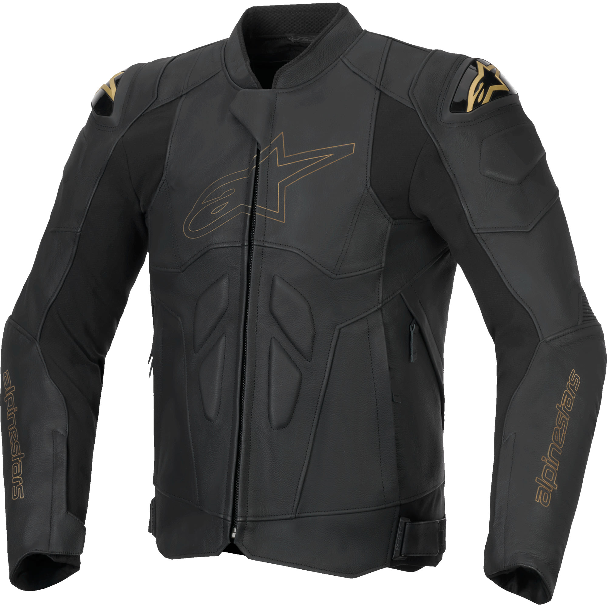 Alpinestars Dusk Leather Jacket - Black Laser - FREE UK DELIVERY