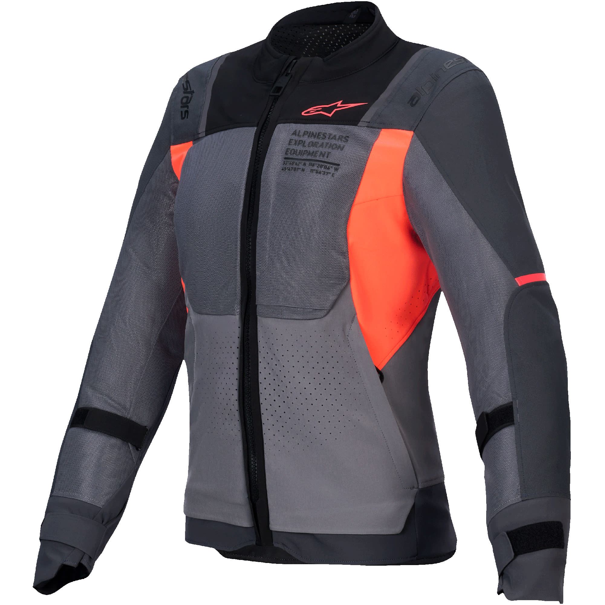 Alpinestars Alpinestars Stella ST-2 Air Textile Jacket - Deep Grey / Dark Grey / Fluo Coral