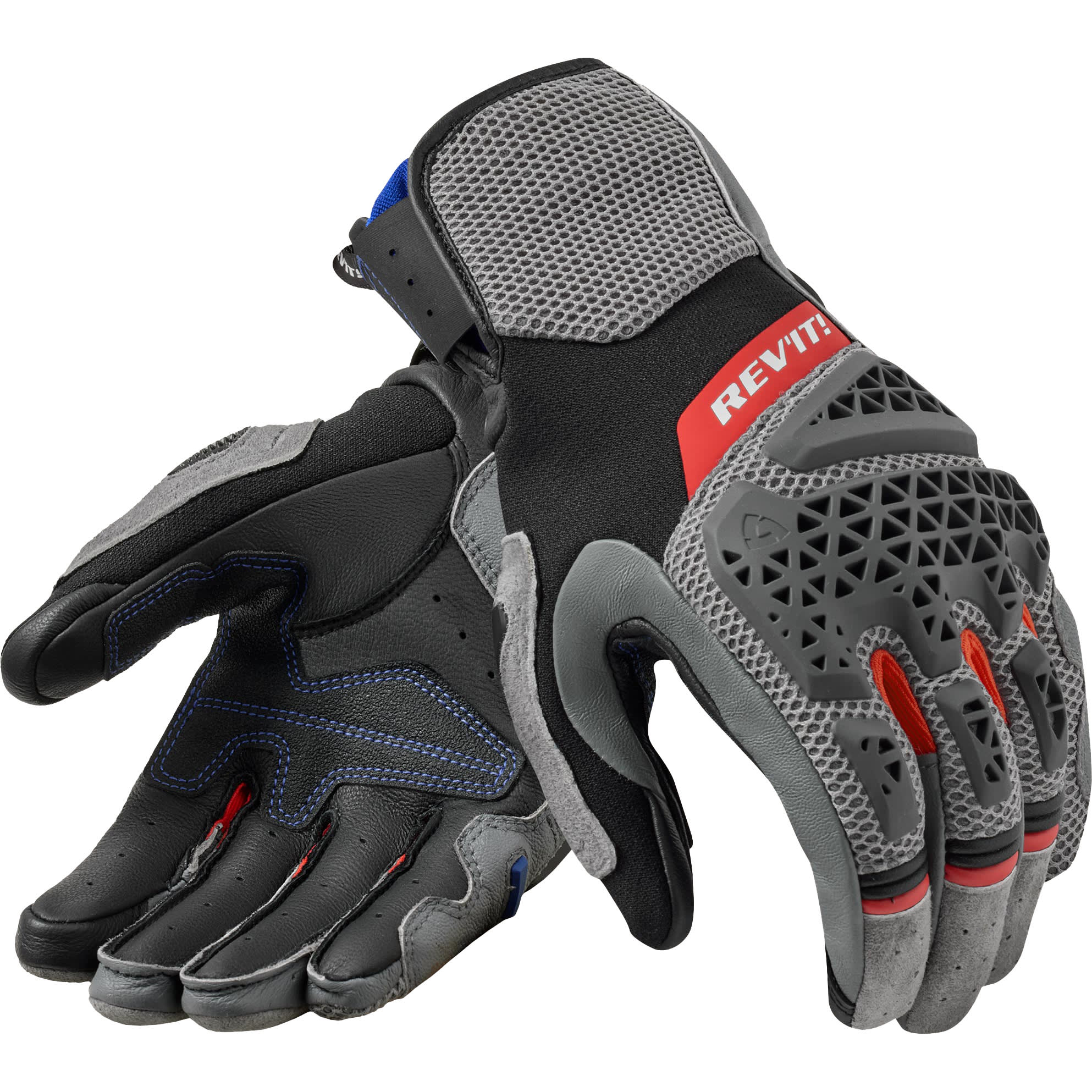 Rev'it Rev'it Sand 5 Leather Gloves - Grey / Red