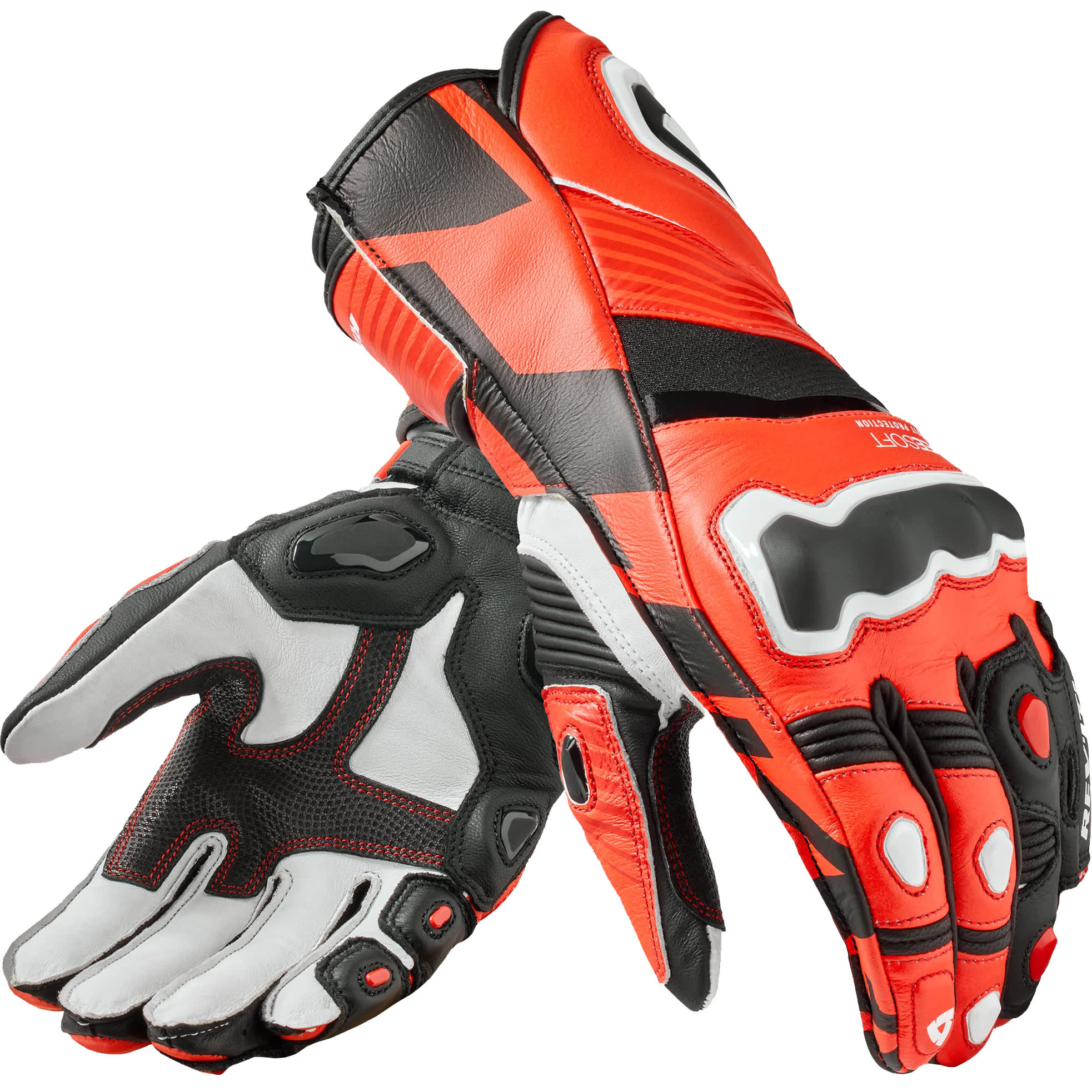 Rev'it Rev'it Jerez 4 Leather Gloves - Neon Red / Black