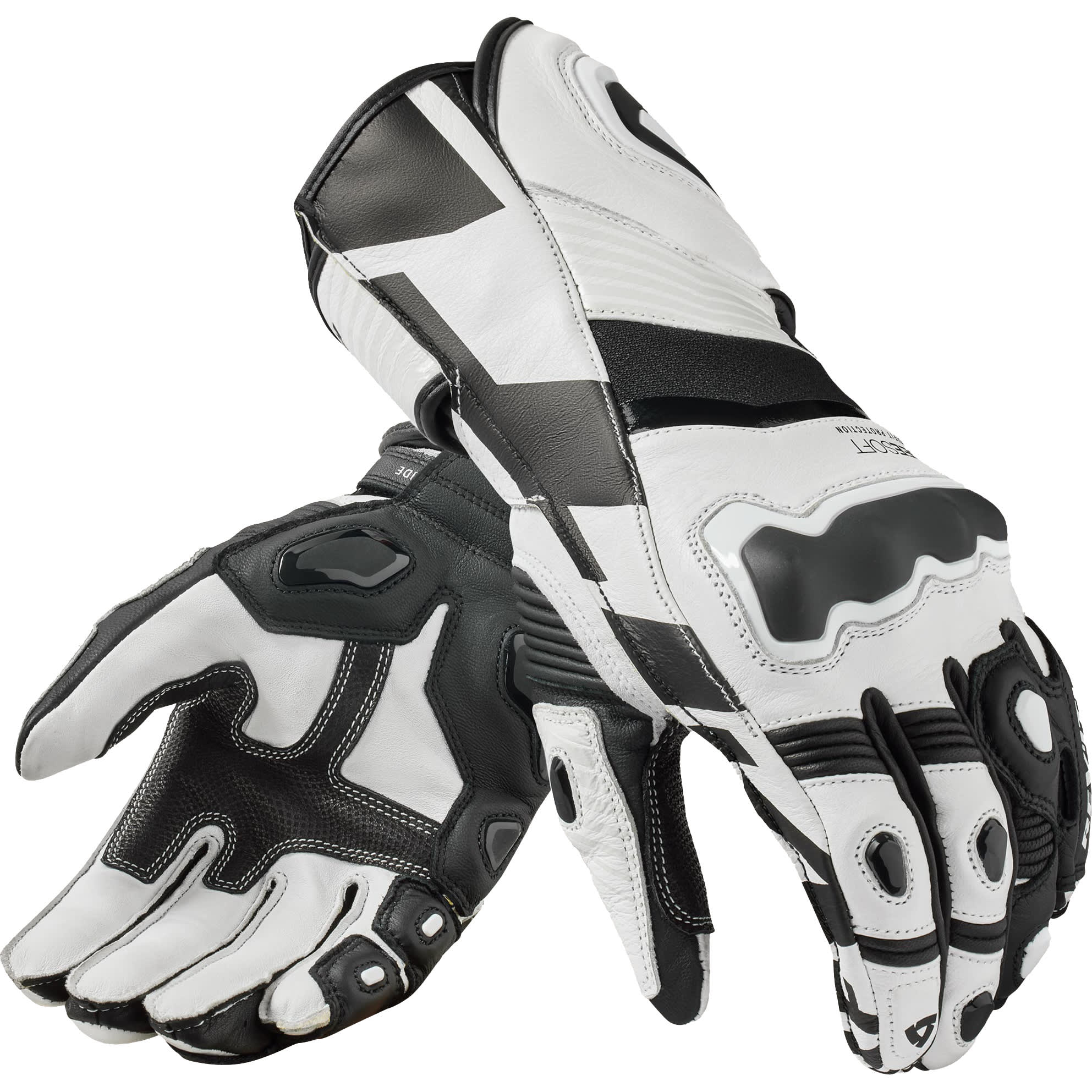 Rev'it Rev'it Jerez 4 Leather Gloves - White / Black