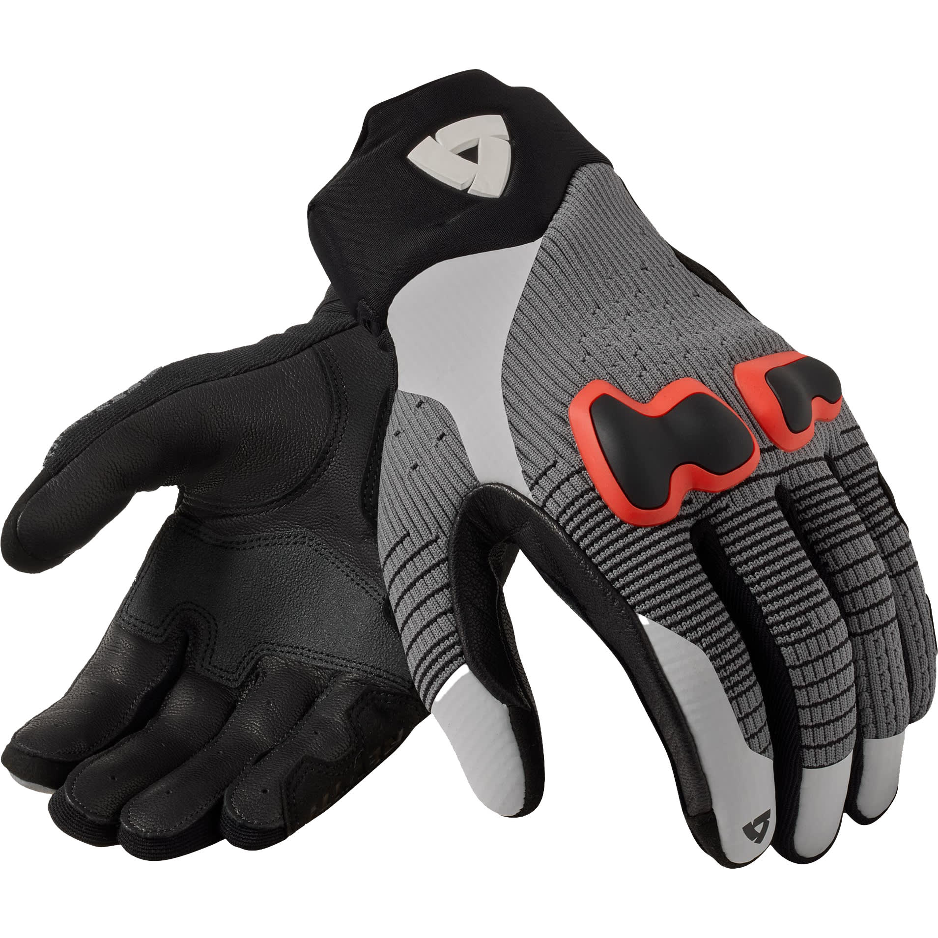 Rev'it Rev'it Kinetic 2 Leather Gloves - Grey / Red