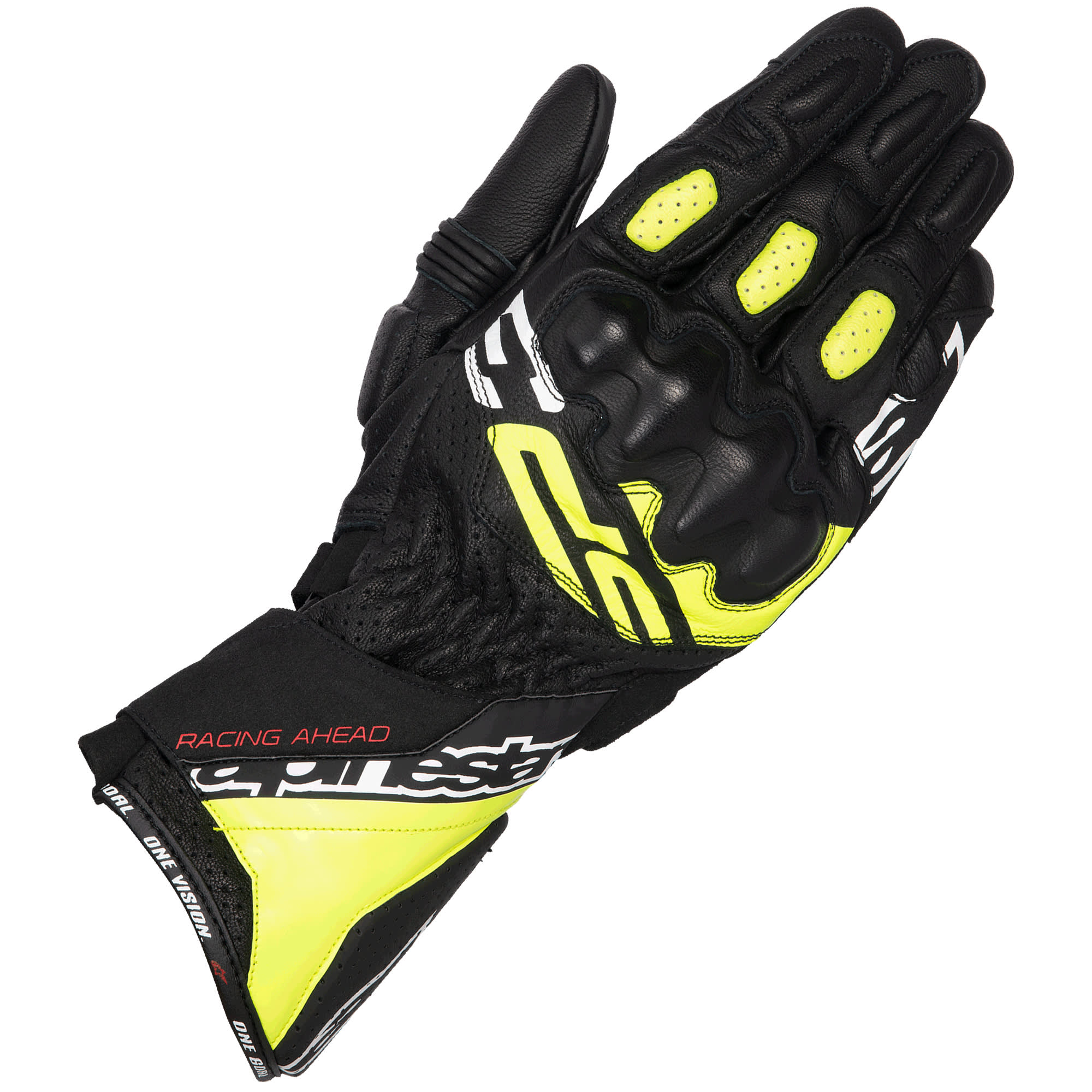Alpinestars Alpinestars SP-3 Leather Gloves - Black / Yellow Fluo / White