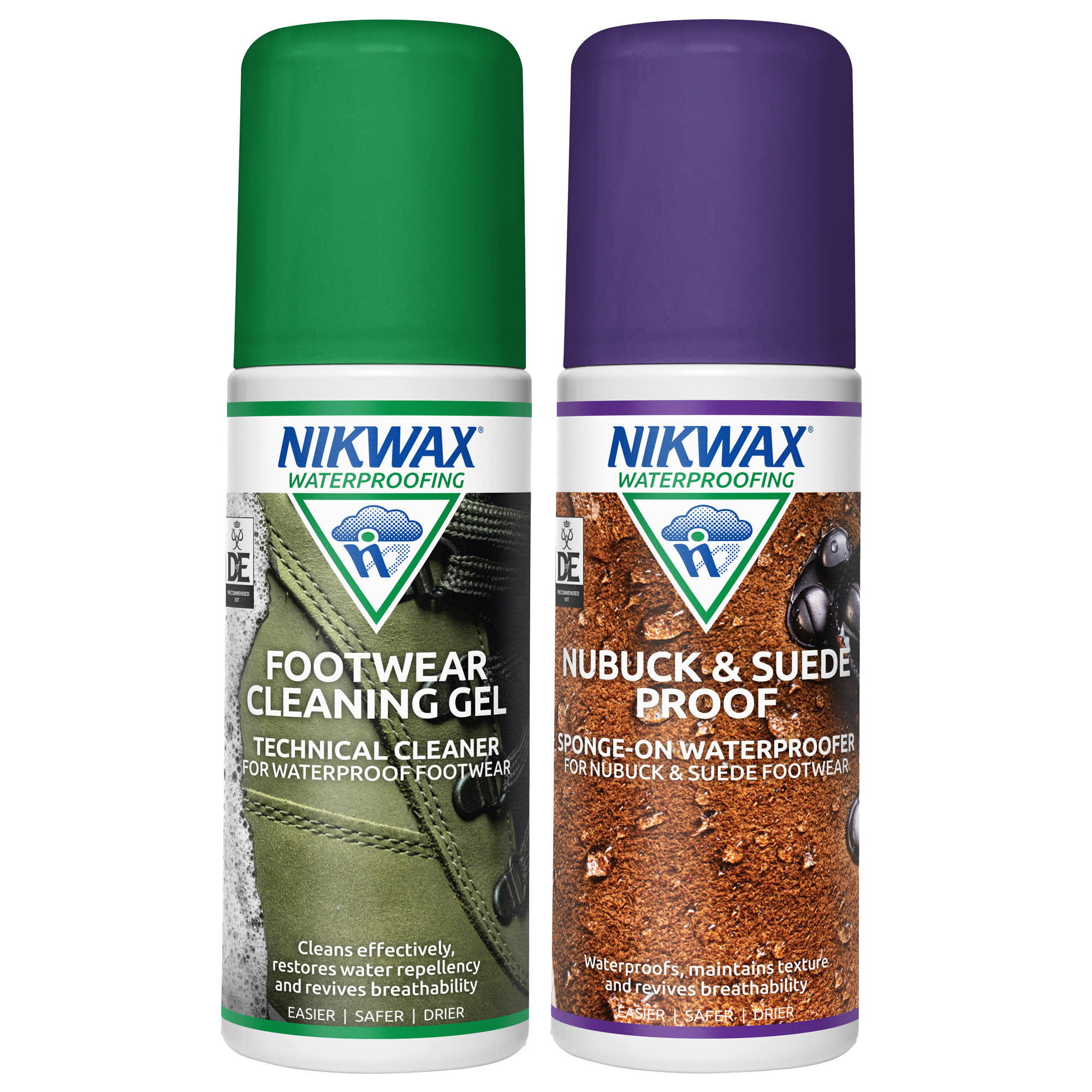 Nikwax Nikwax Twin Pack Footwear Cleaning Gel 125ml / Nubuck & Suede Proof 125ml