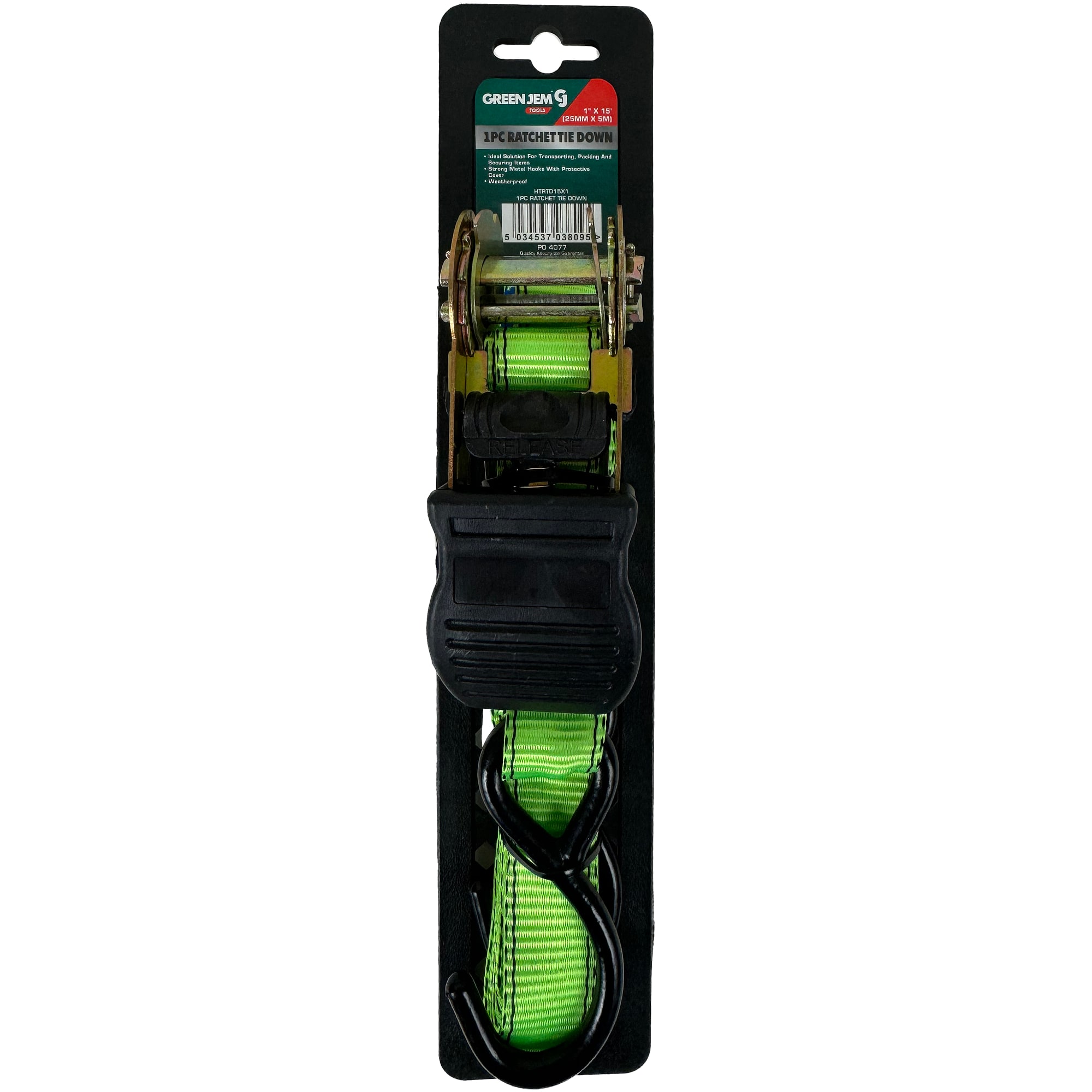 Green Jem Green Jem Ratchet Tie Down Strap