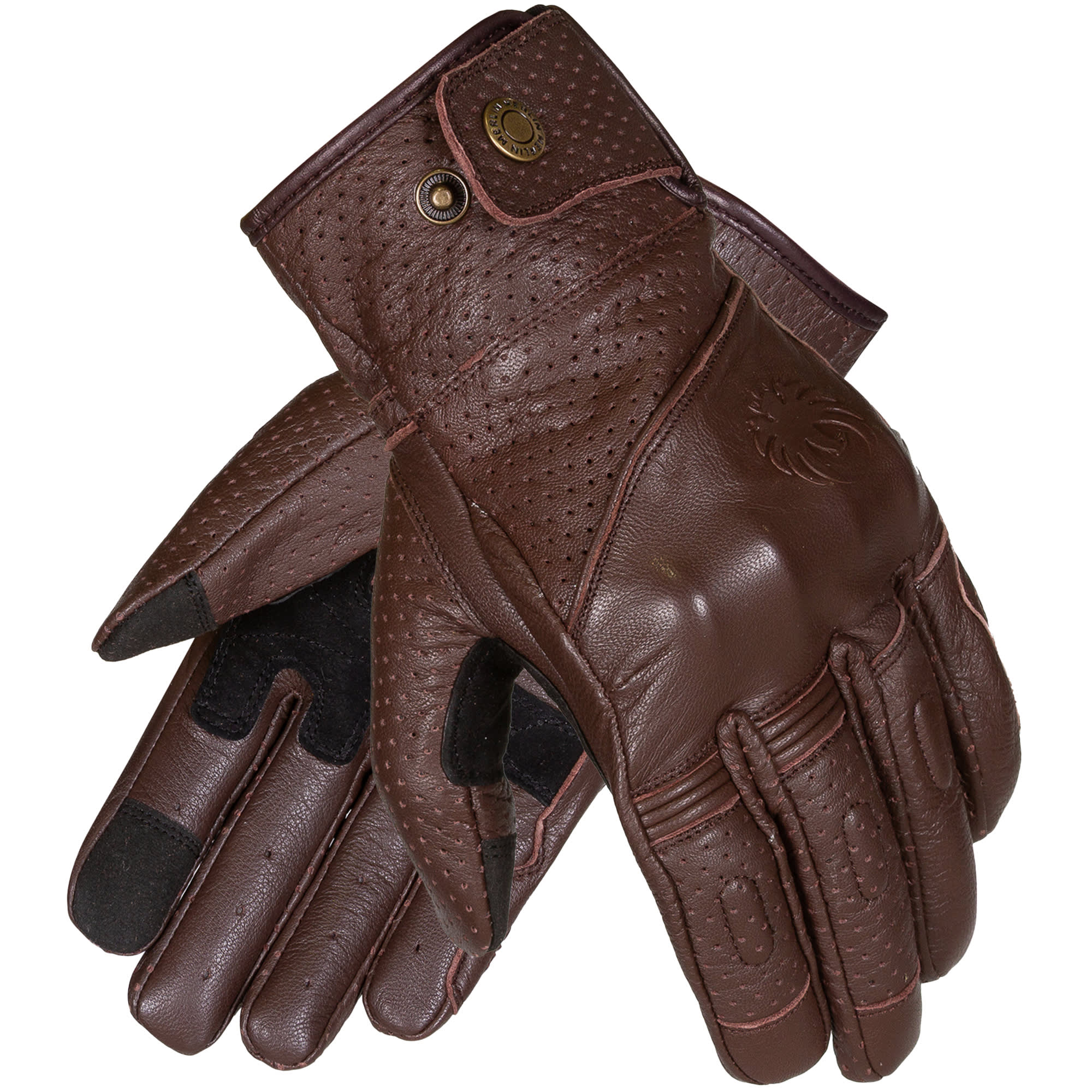 Merlin Merlin Legacy D3O Leather Gloves - Dark Brown