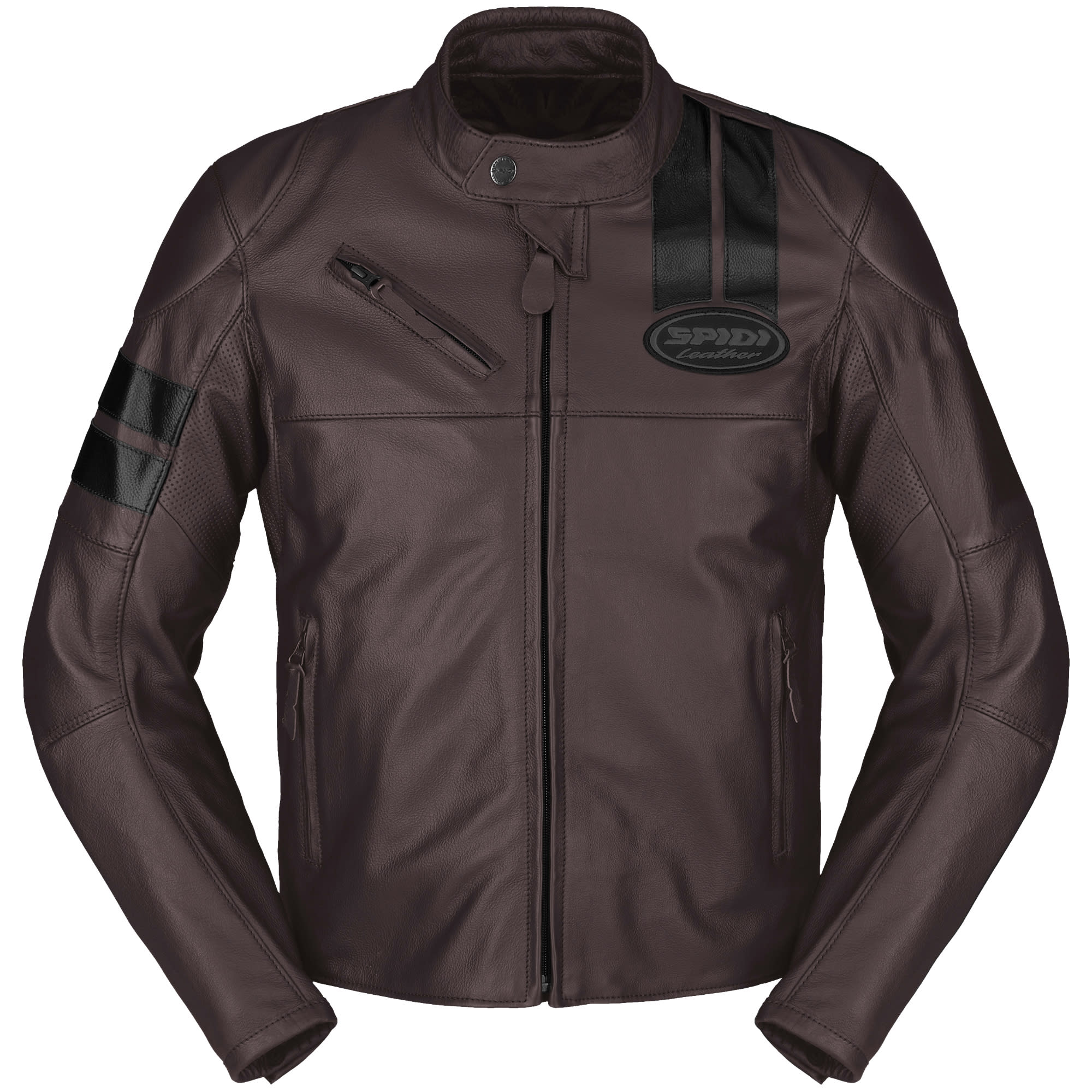 Spidi Roar Leather Jacket - Wine / Black - FREE UK DELIVERY