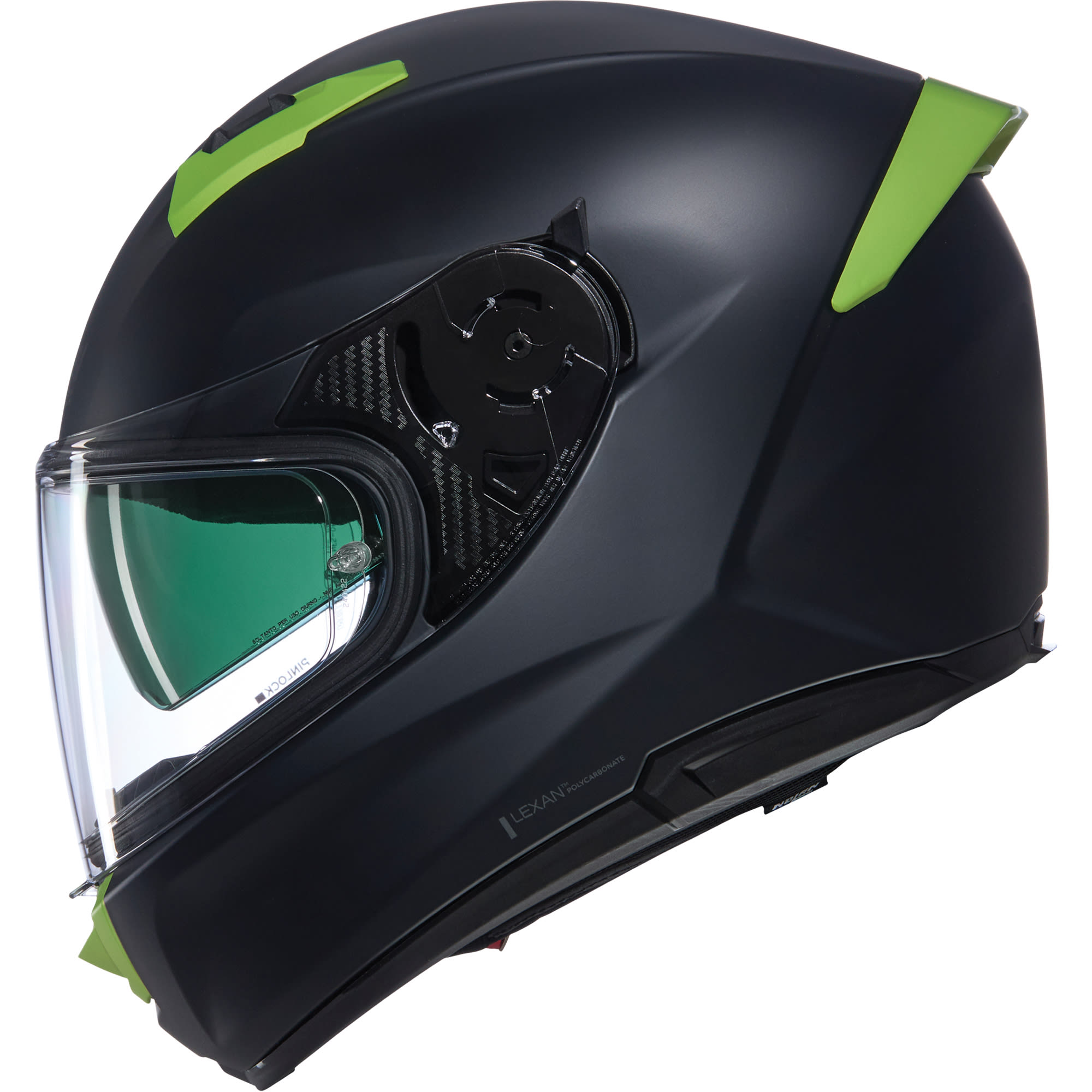 Nolan Nolan N60-6 Classico Nobile - Matt Black / Green Pulse