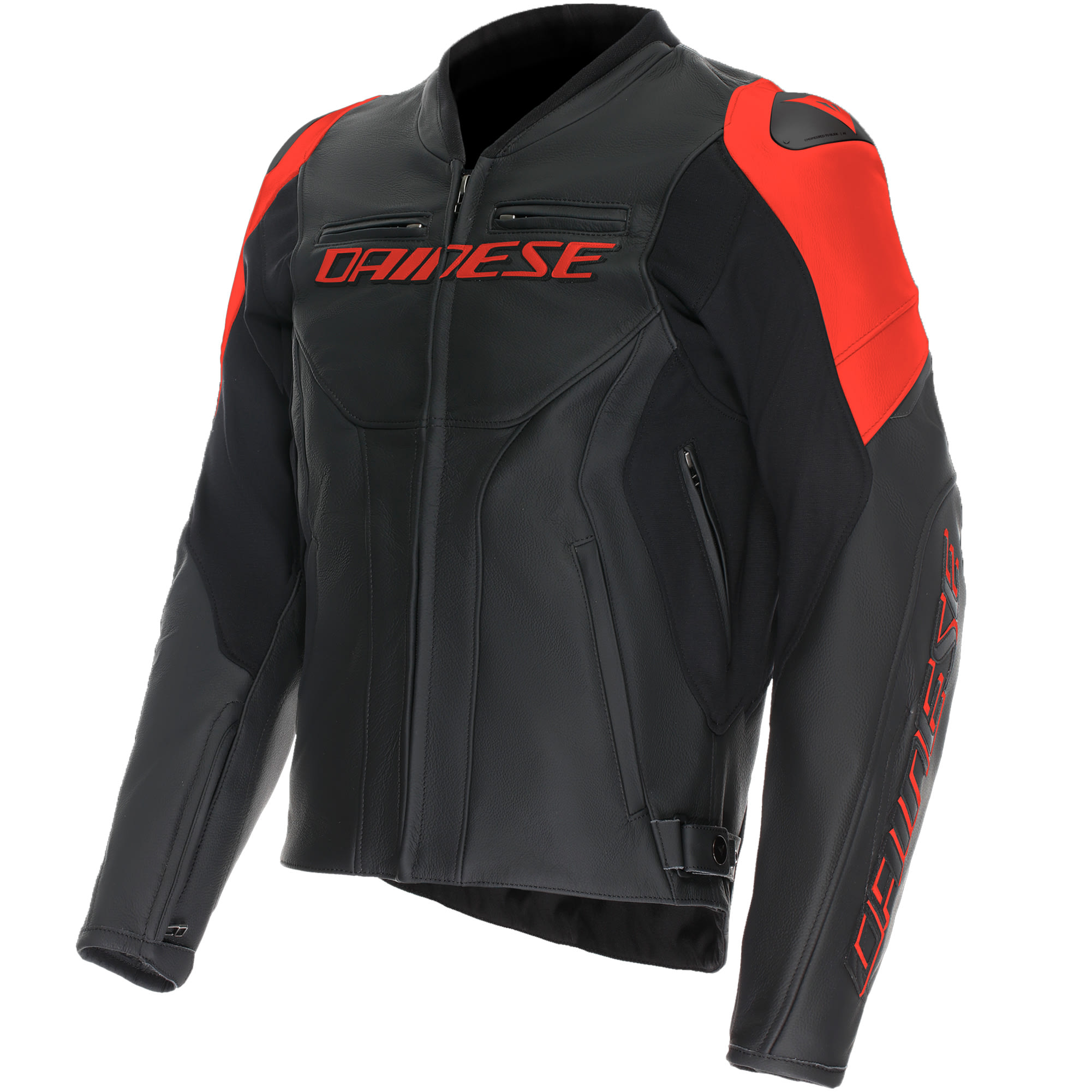 Dainese Dainese Racing 5 Leather Jacket - Black / Fluo Red