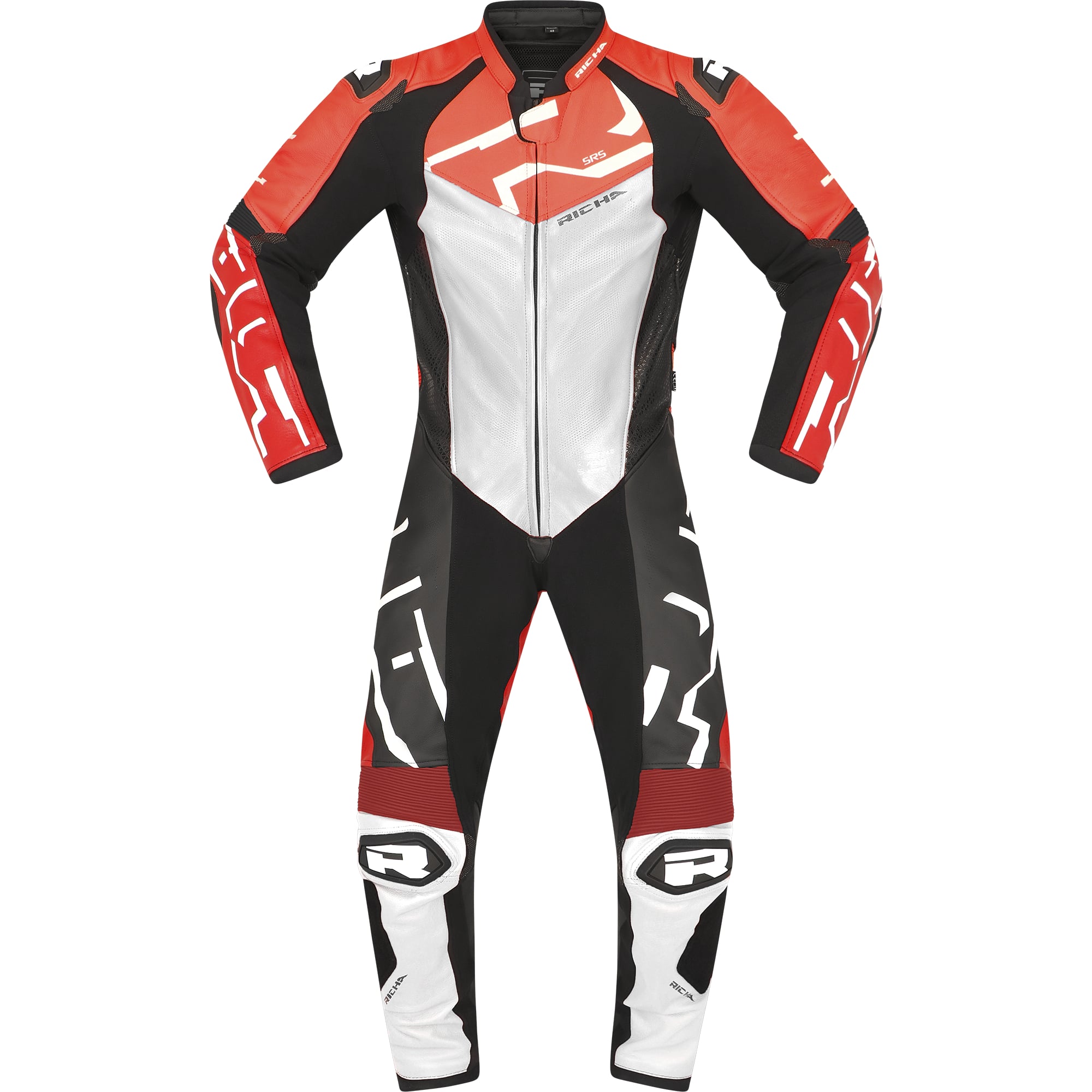 Richa Richa Stradale GP One Piece Leather Suit - Blood Red / White