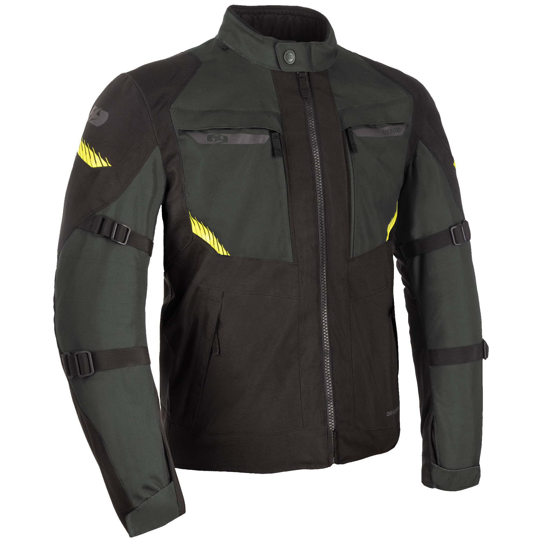 Oxford Clothing Oxford Toronto 1.0 Dry2Dry Textile Jacket - Black / Green / Fluo