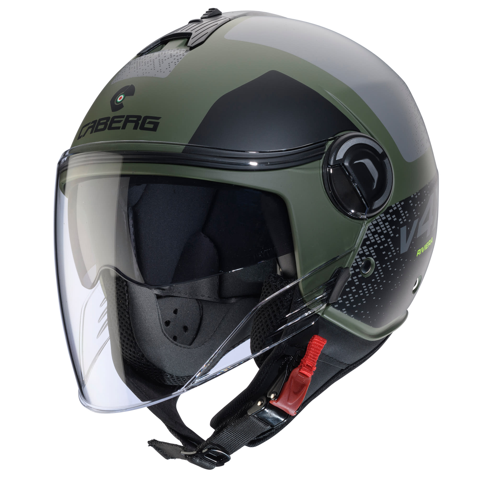 Caberg Caberg Riviera V4X - Alpha Matt Military Green / Black  / Grey