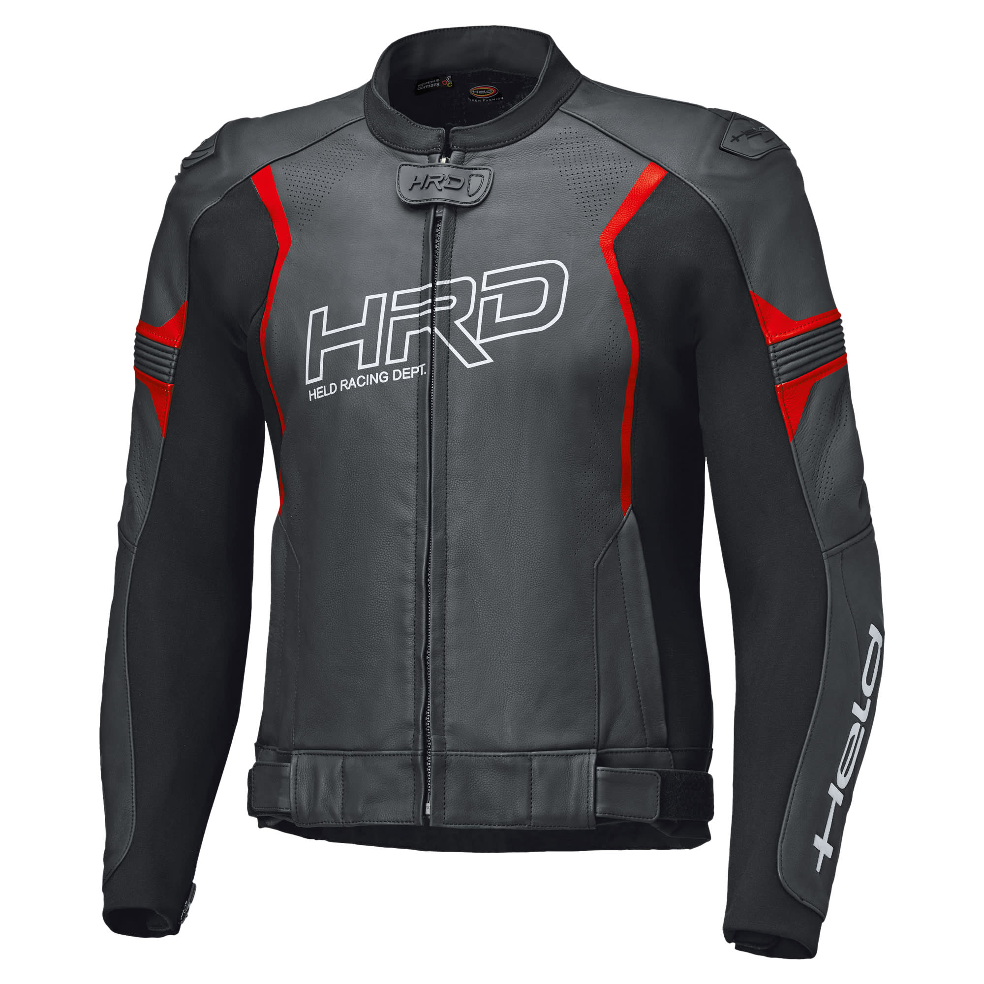 Held Held Street 4 Leather Jacket - Black / Neon Red
