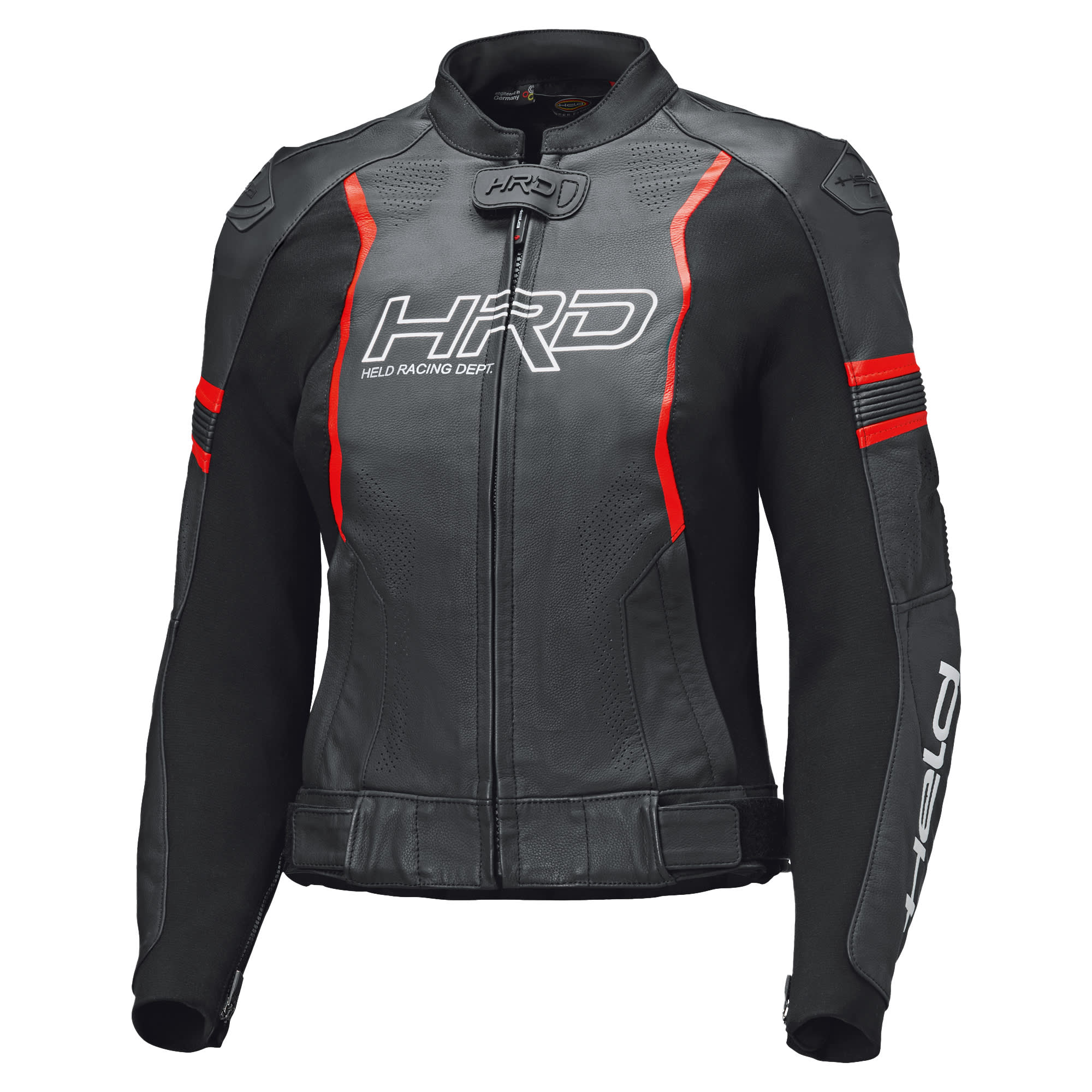 Held Held Ladies Street 4 Leather Jacket - Black / Neon Red
