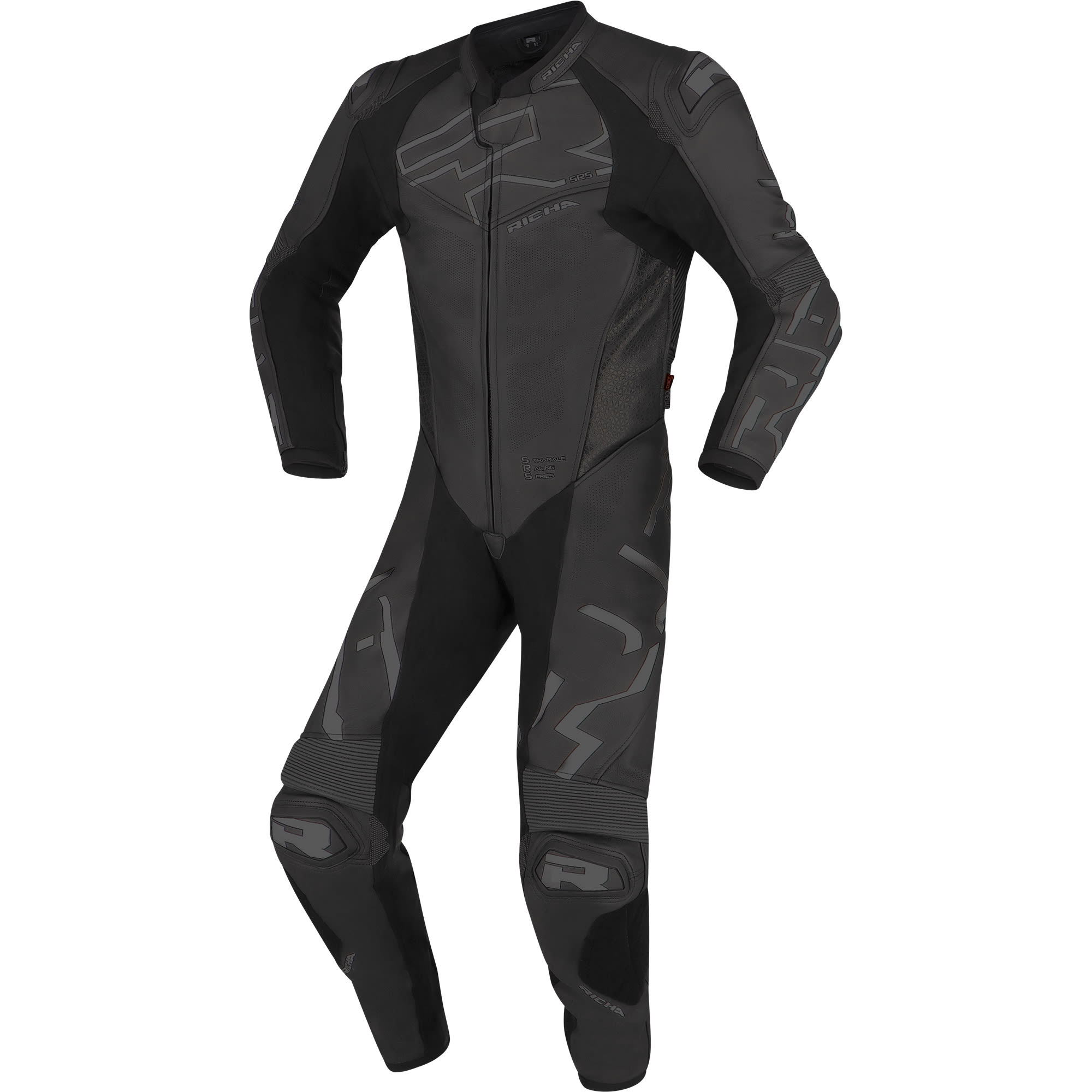 Richa Richa Stradale GP One Piece Leather Suit - Black / Black