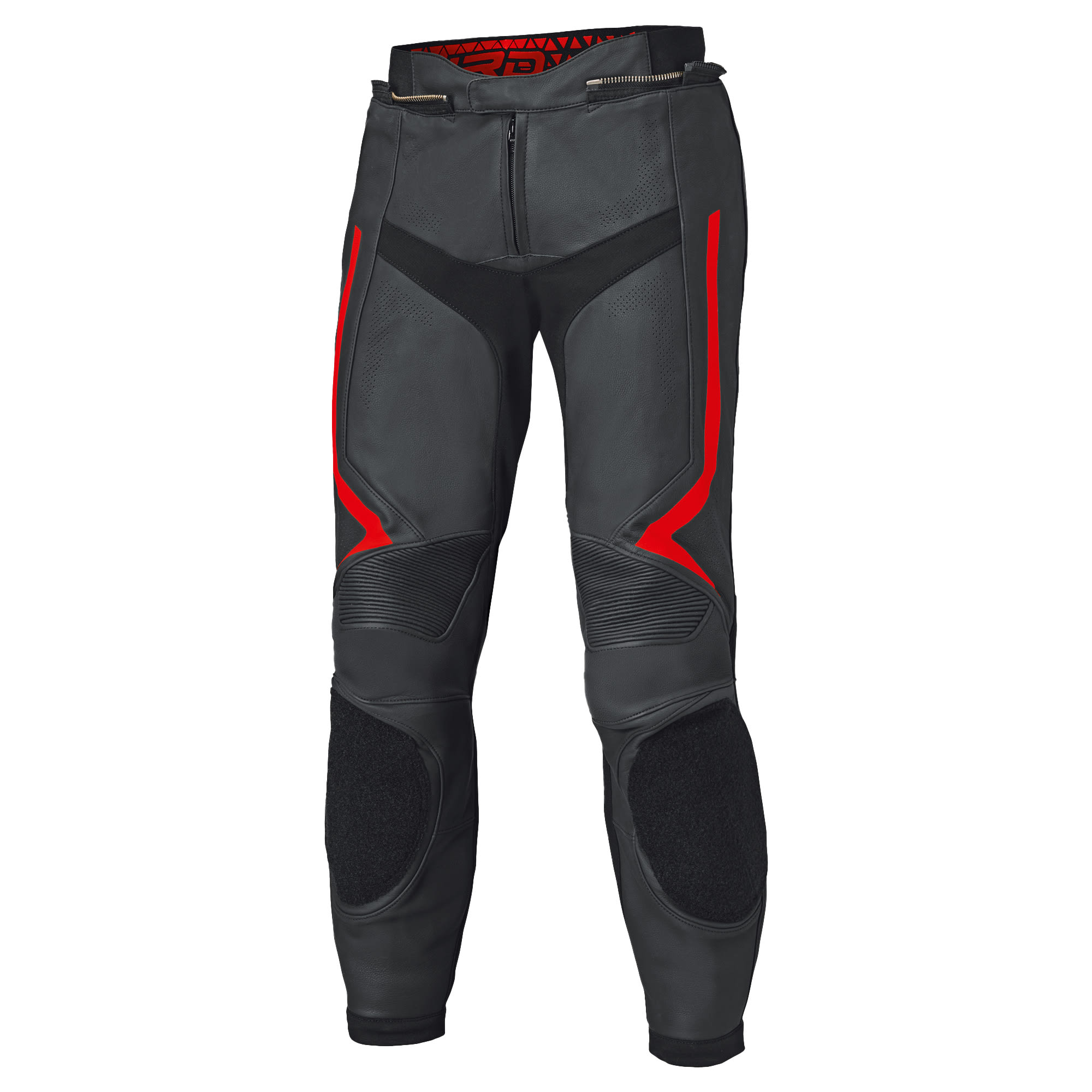 Held Held Rocket 4 Leather Trousers - Black / Neon Red
