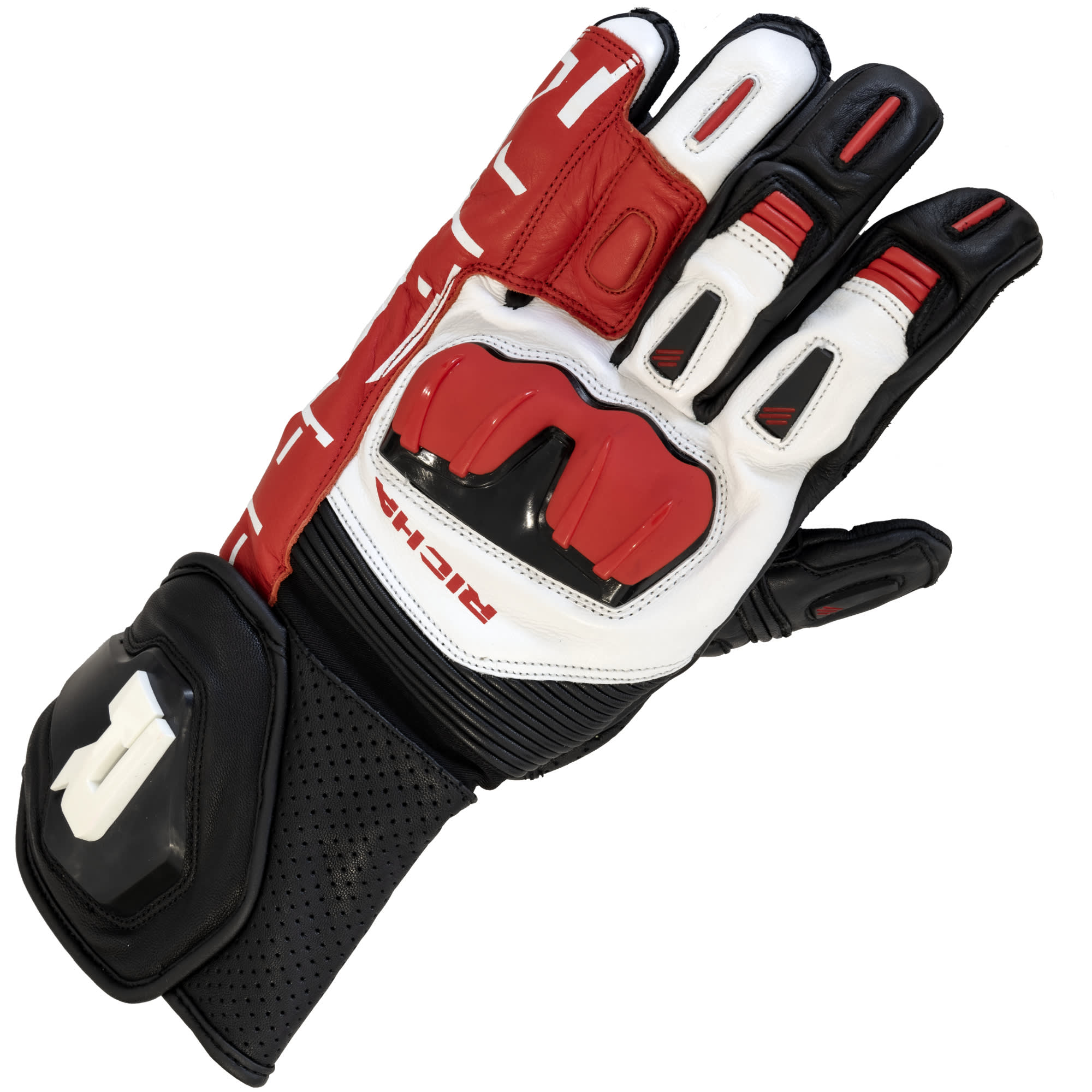 Richa Richa Stradale Leather Gloves - Black / White / Red