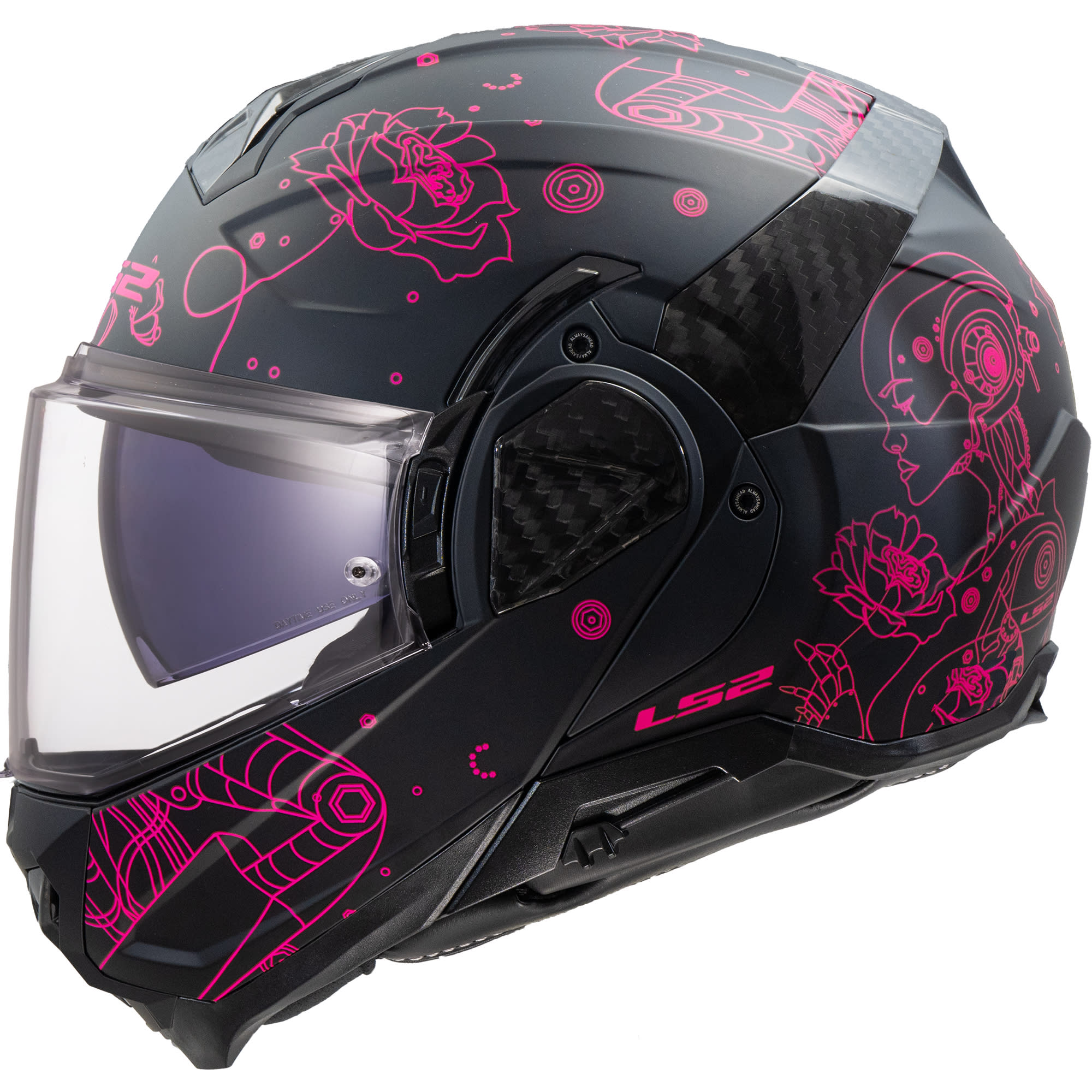LS2 LS2 Advant II - Sophia Matt Black / Pink