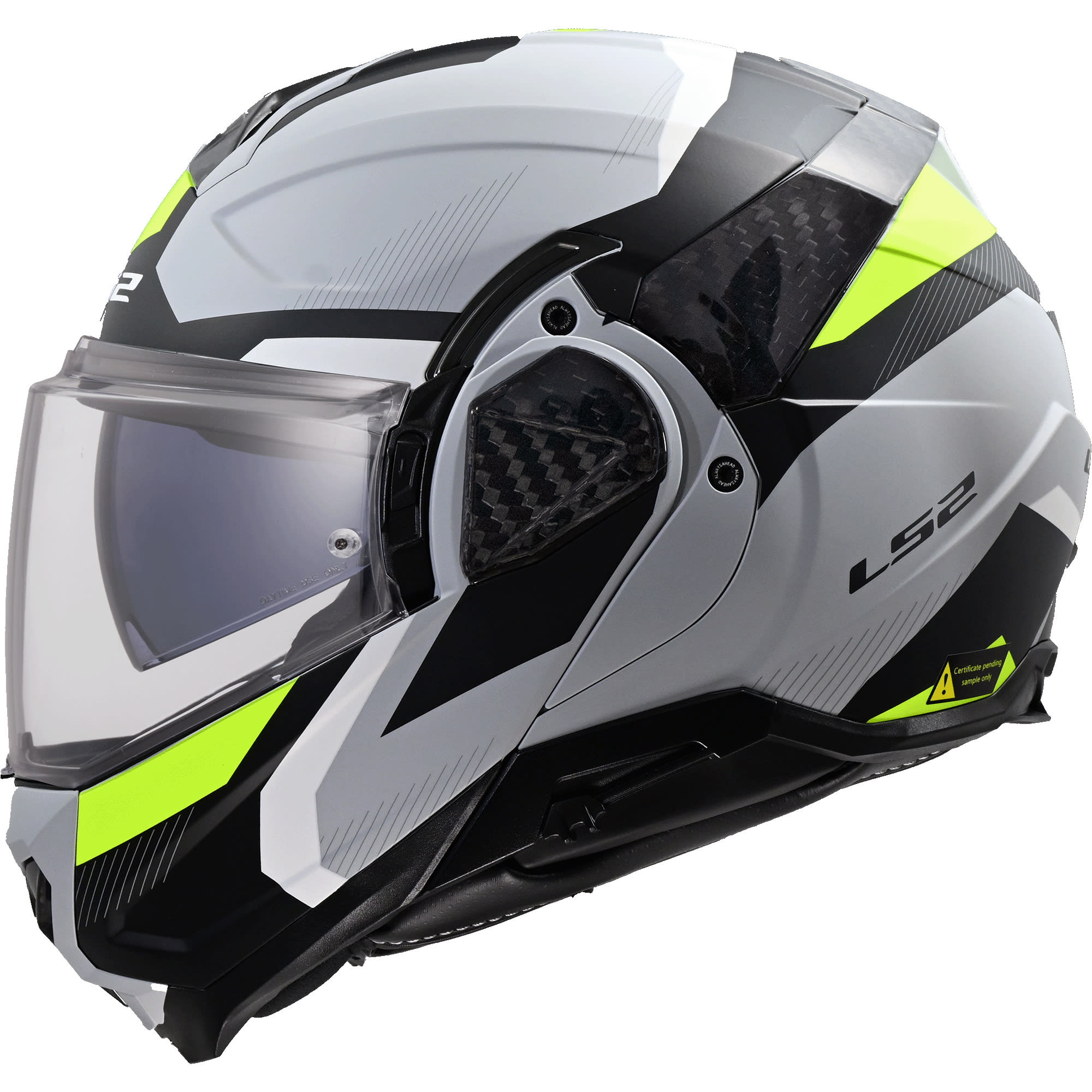 LS2 LS2 Advant II - Triple Matt Light Grey / Hi - Vis Yellow