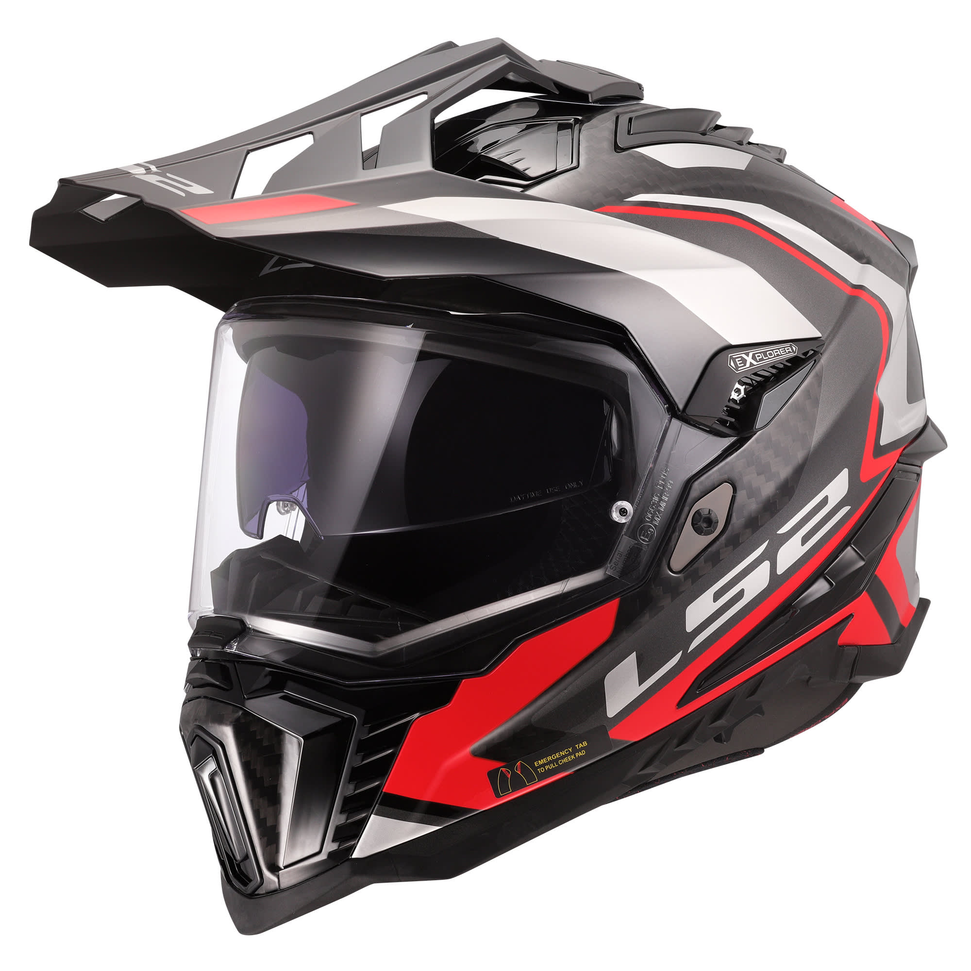 LS2 LS2 Explorer Carbon - Frontier Red