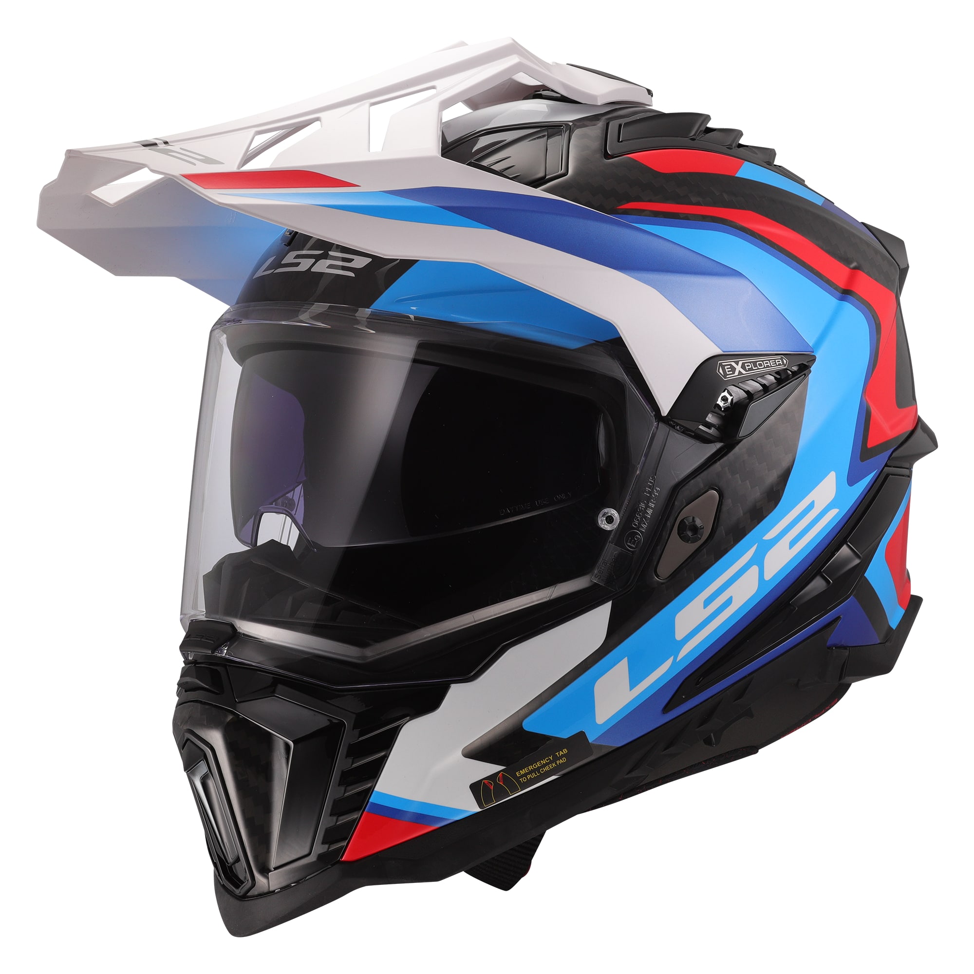 LS2 LS2 Explorer Carbon - Frontier White / Blue