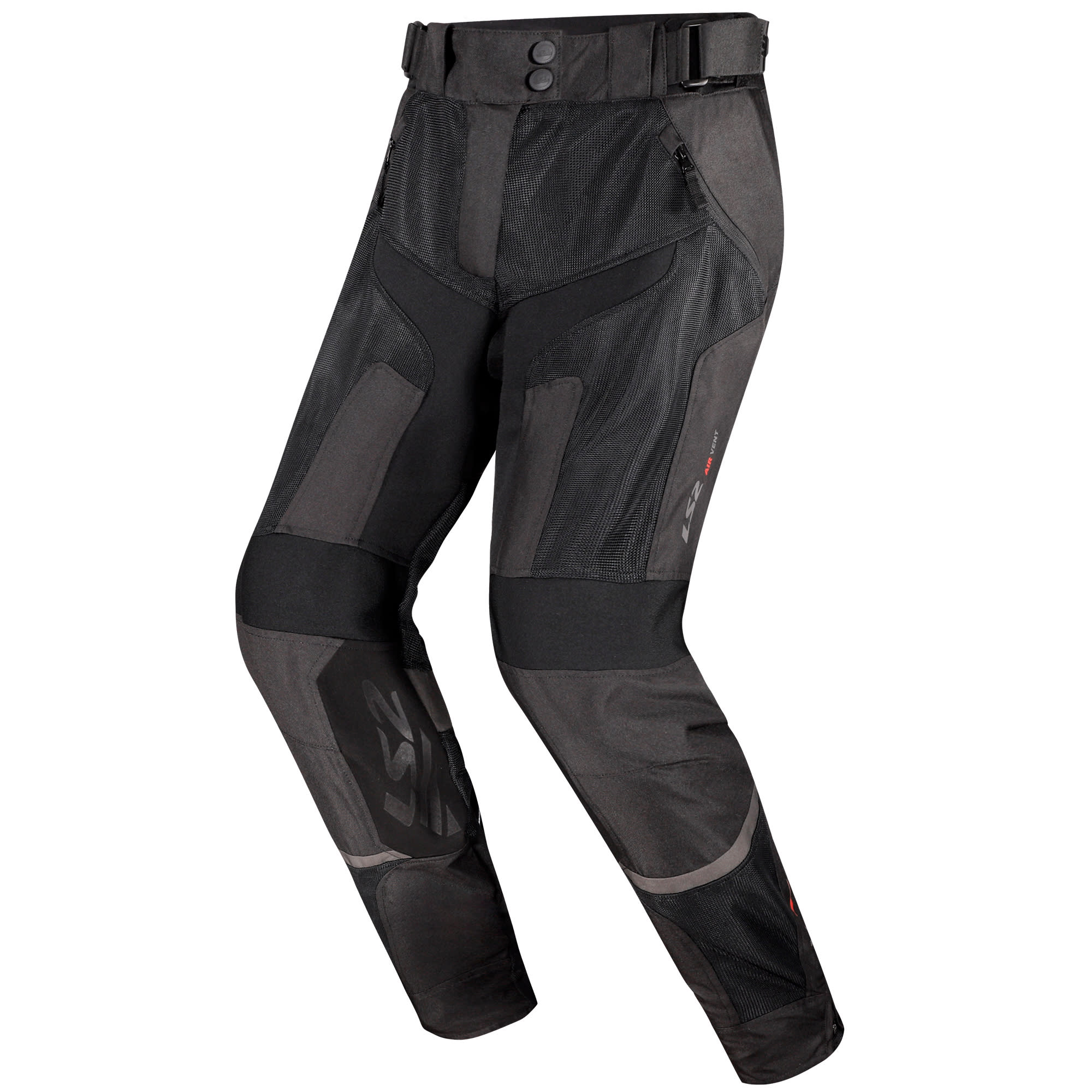 LS2 LS2 Ladies Como Air Textile Trousers - Black / Dark Grey