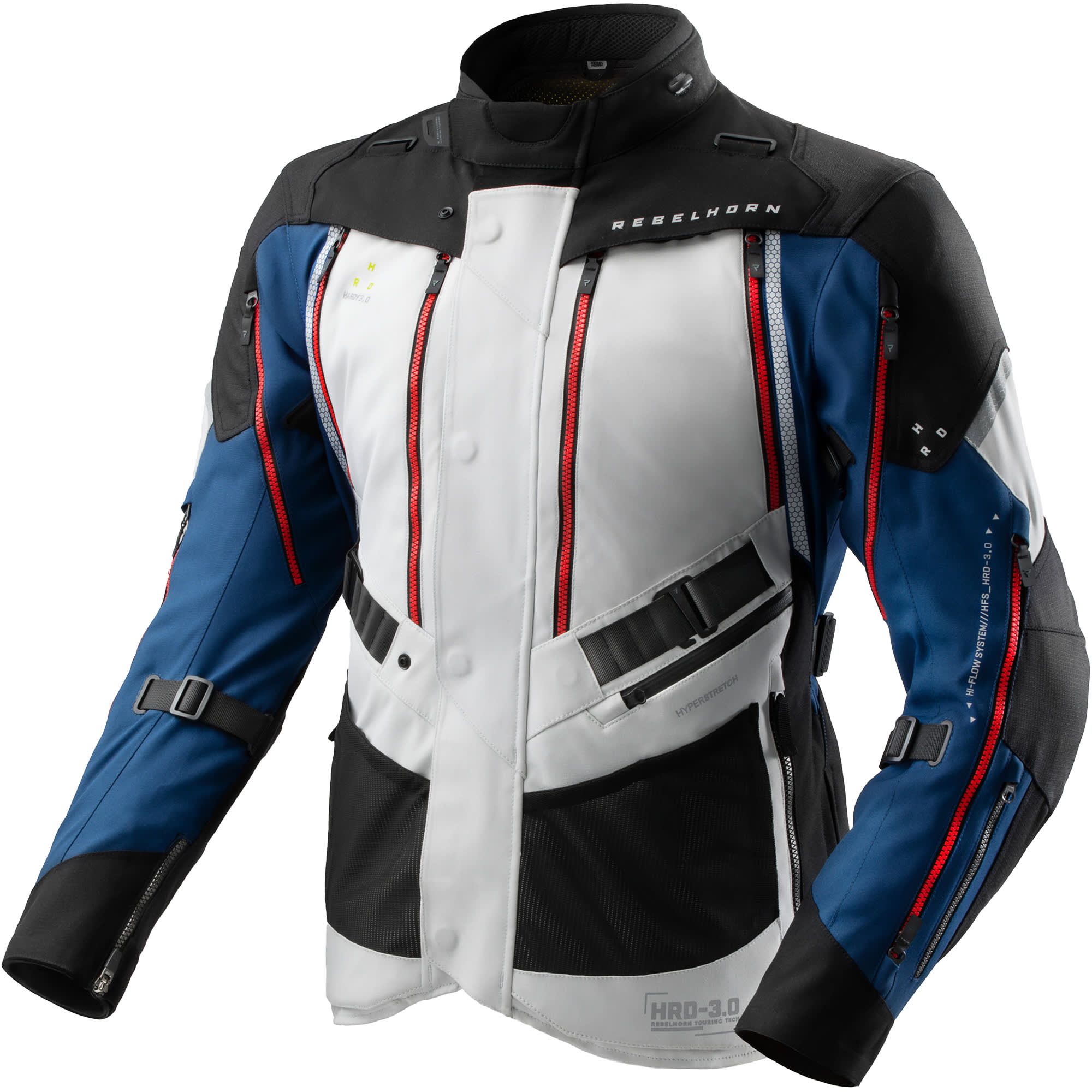 Rebelhorn Rebelhorn Hardy 3.0 Textile Jacket - Blue / Grey / Red