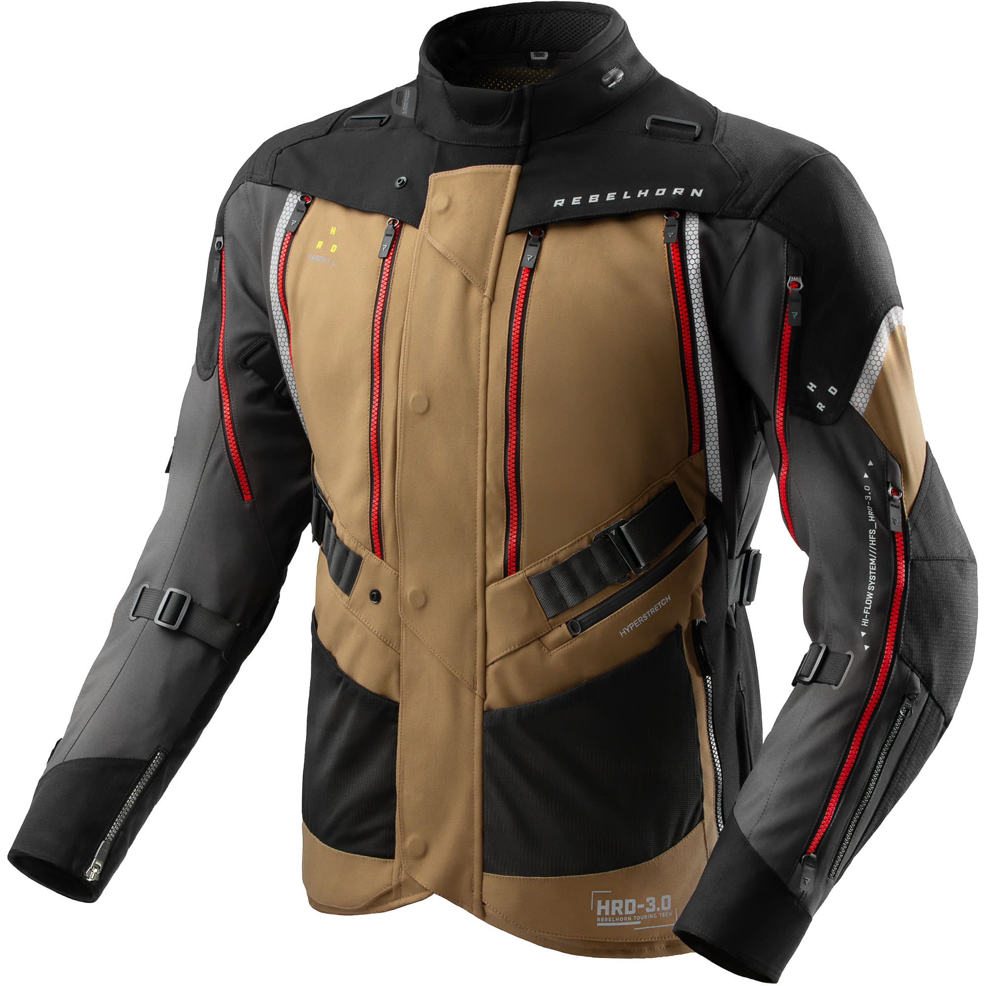 Rebelhorn Rebelhorn Hardy 3.0 Textile Jacket - Desert / Grey / Red