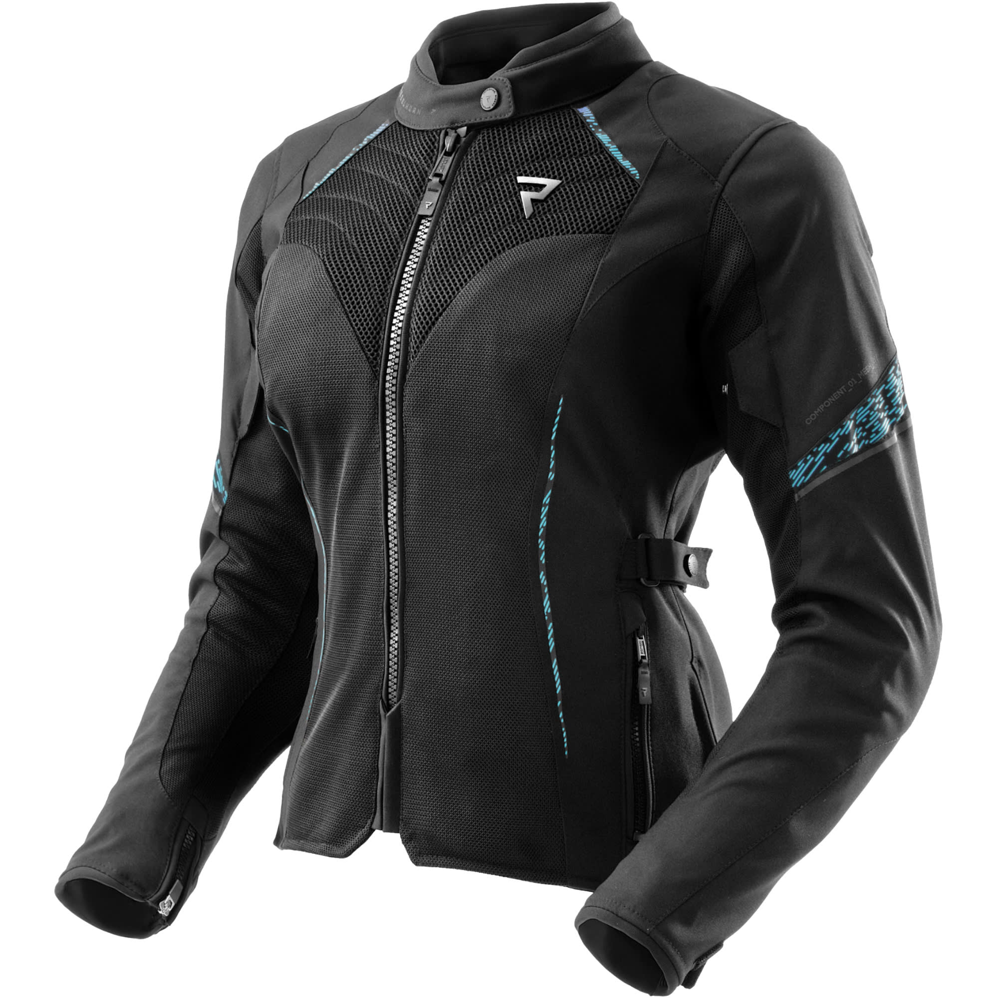 Rebelhorn Rebelhorn Ladies Jax Textile Jacket - Black / Mint