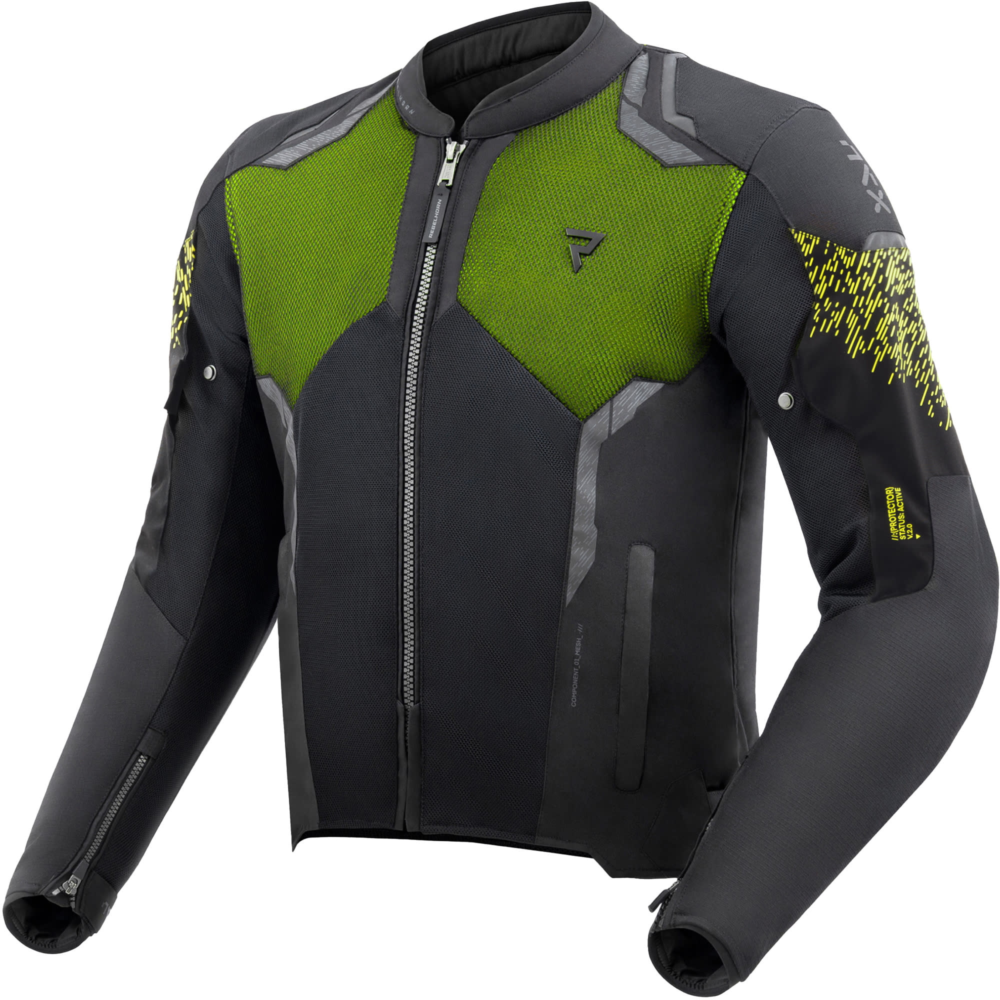 Rebelhorn Rebelhorn Jax Textile Jacket - Black / Grey / Fluo Yellow