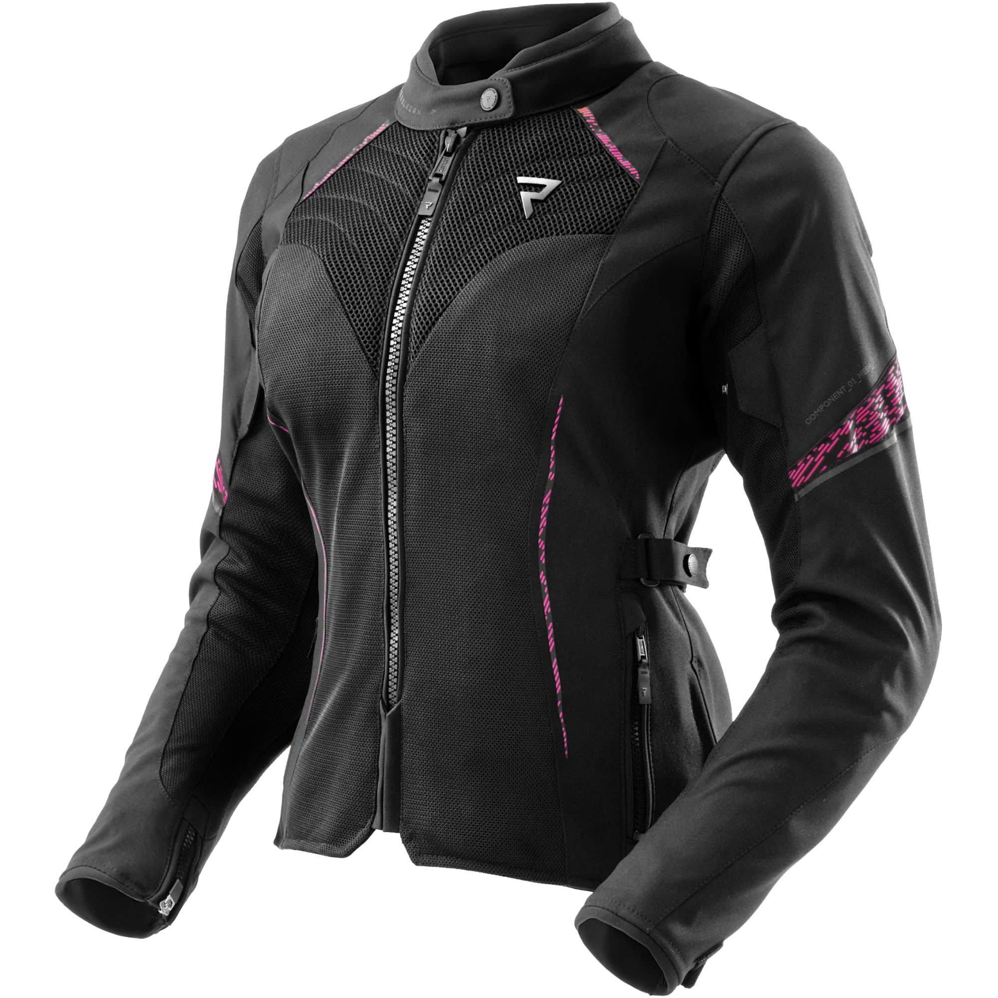 Rebelhorn Rebelhorn Ladies Jax Textile Jacket - Black / Grey / Pink