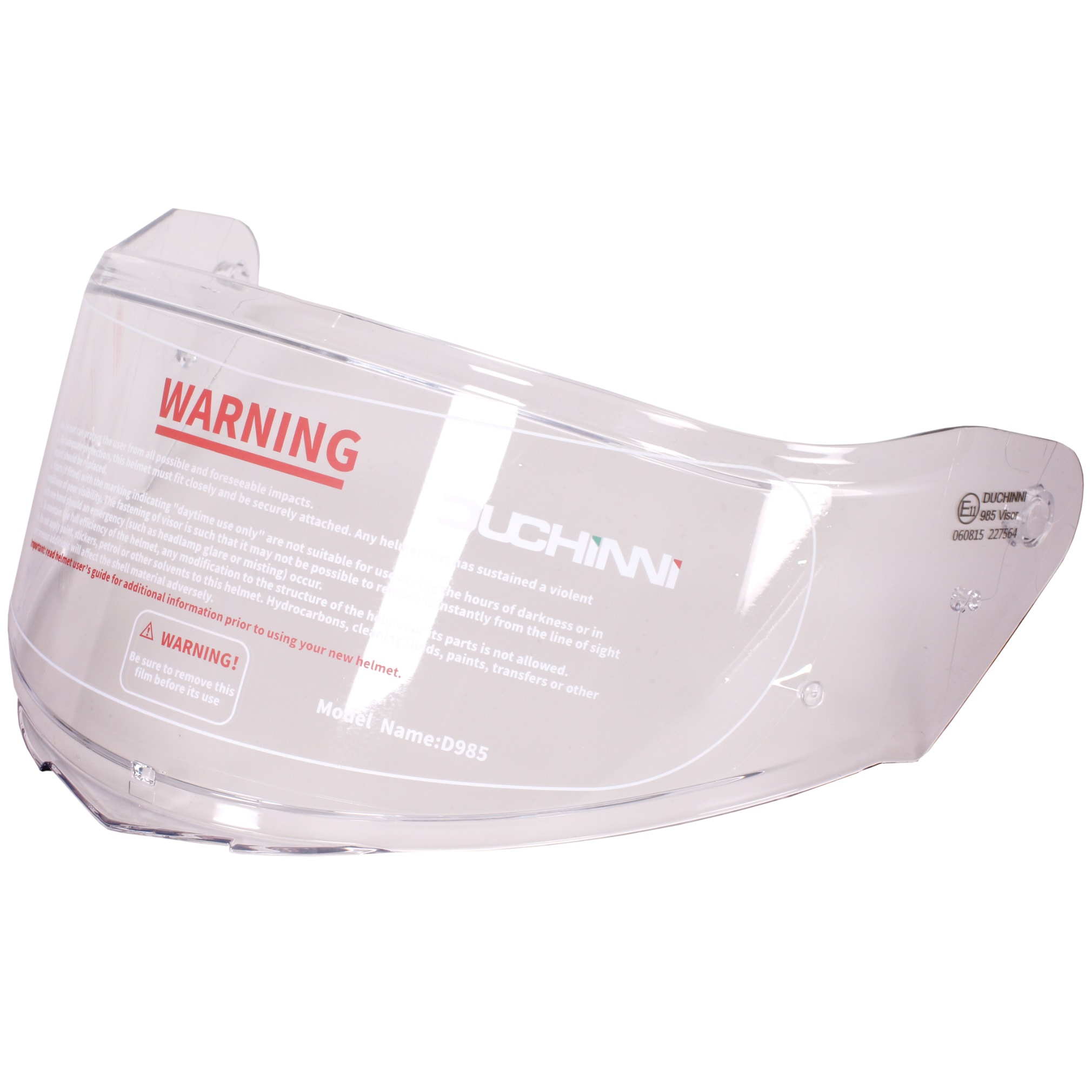Duchinni Duchinni D985 Clear Visor - Road Legal